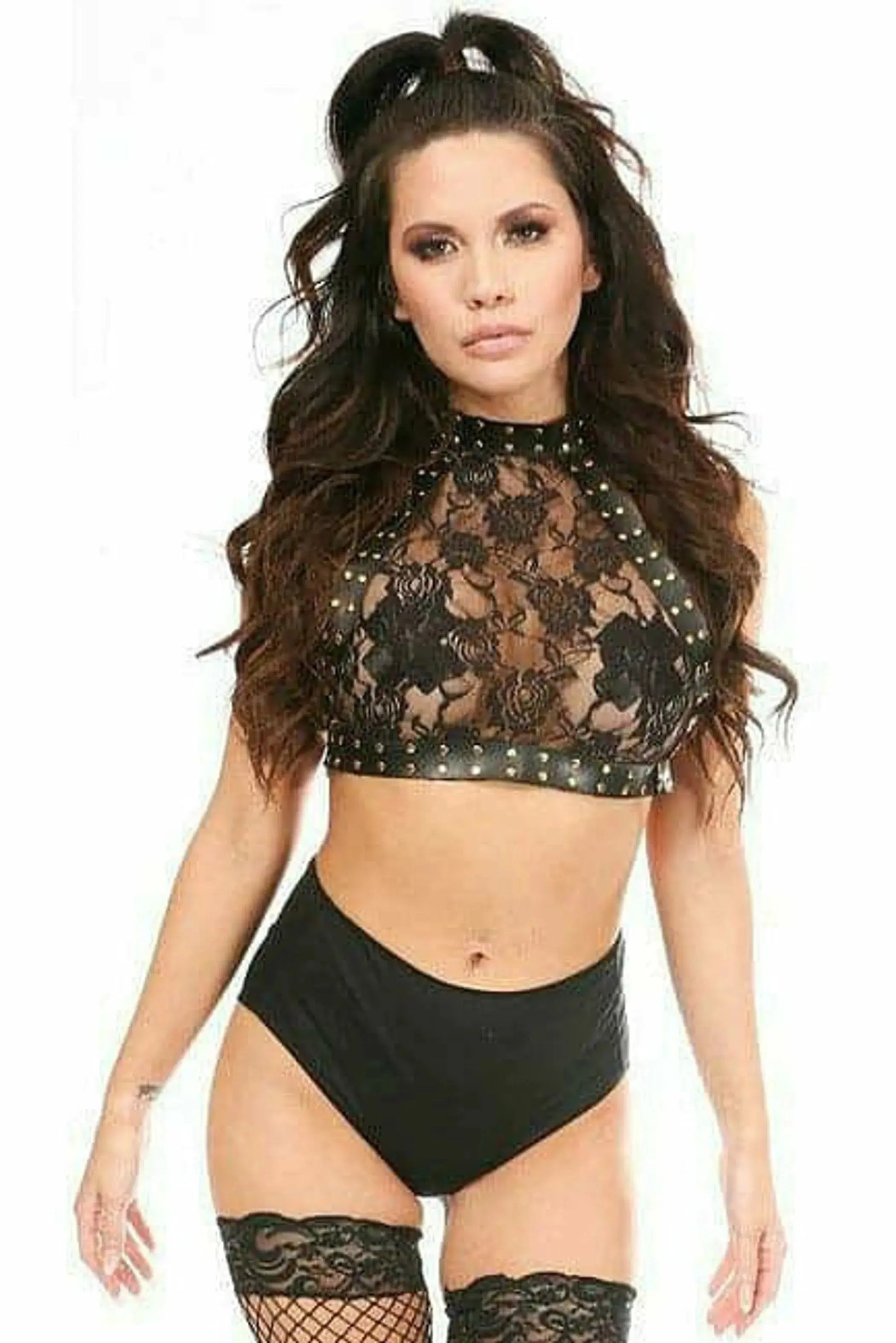 Vegan Leather Lace Body Harness Daisy Corsets
