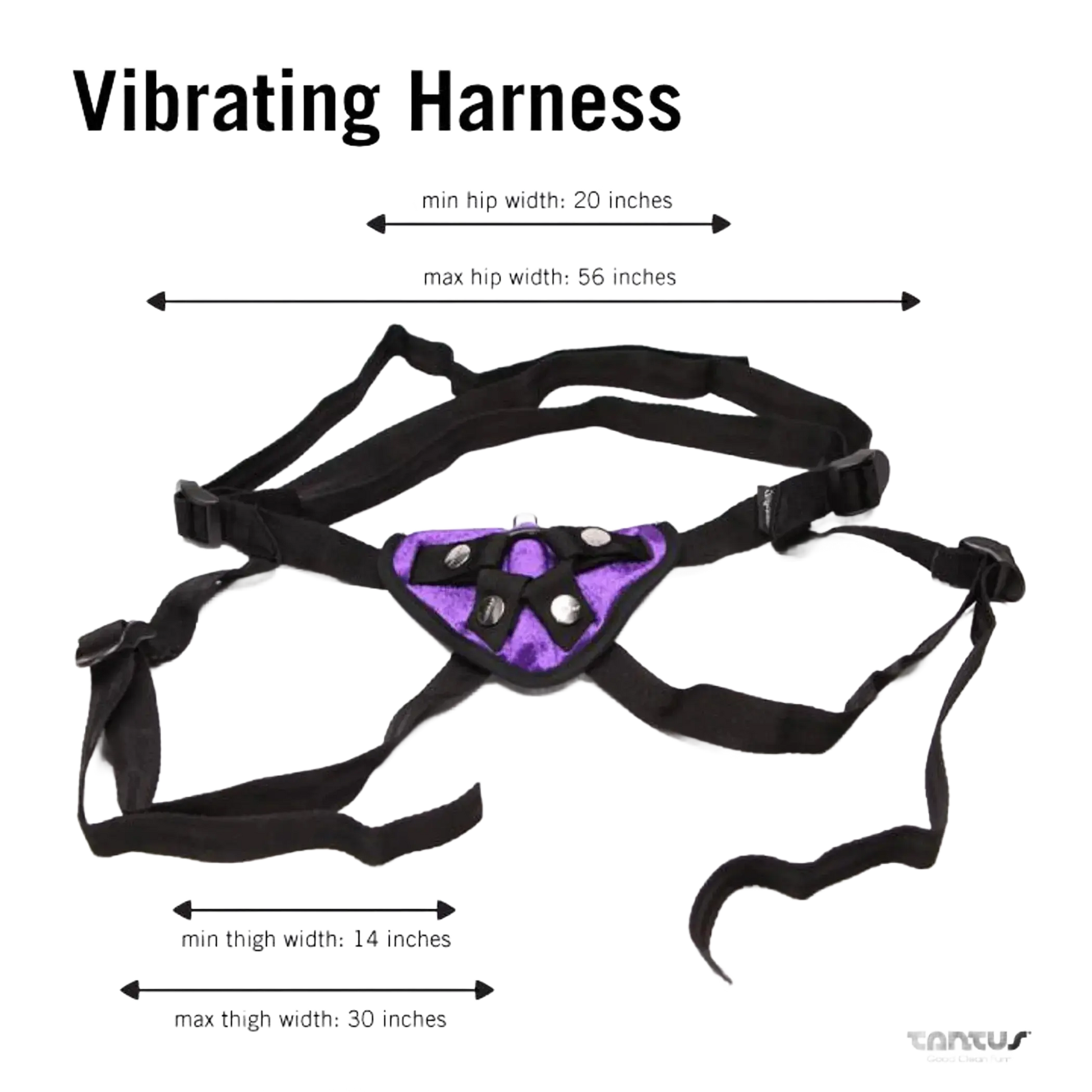 VELVET VIBRATING HARNESS PURPLE Tantus