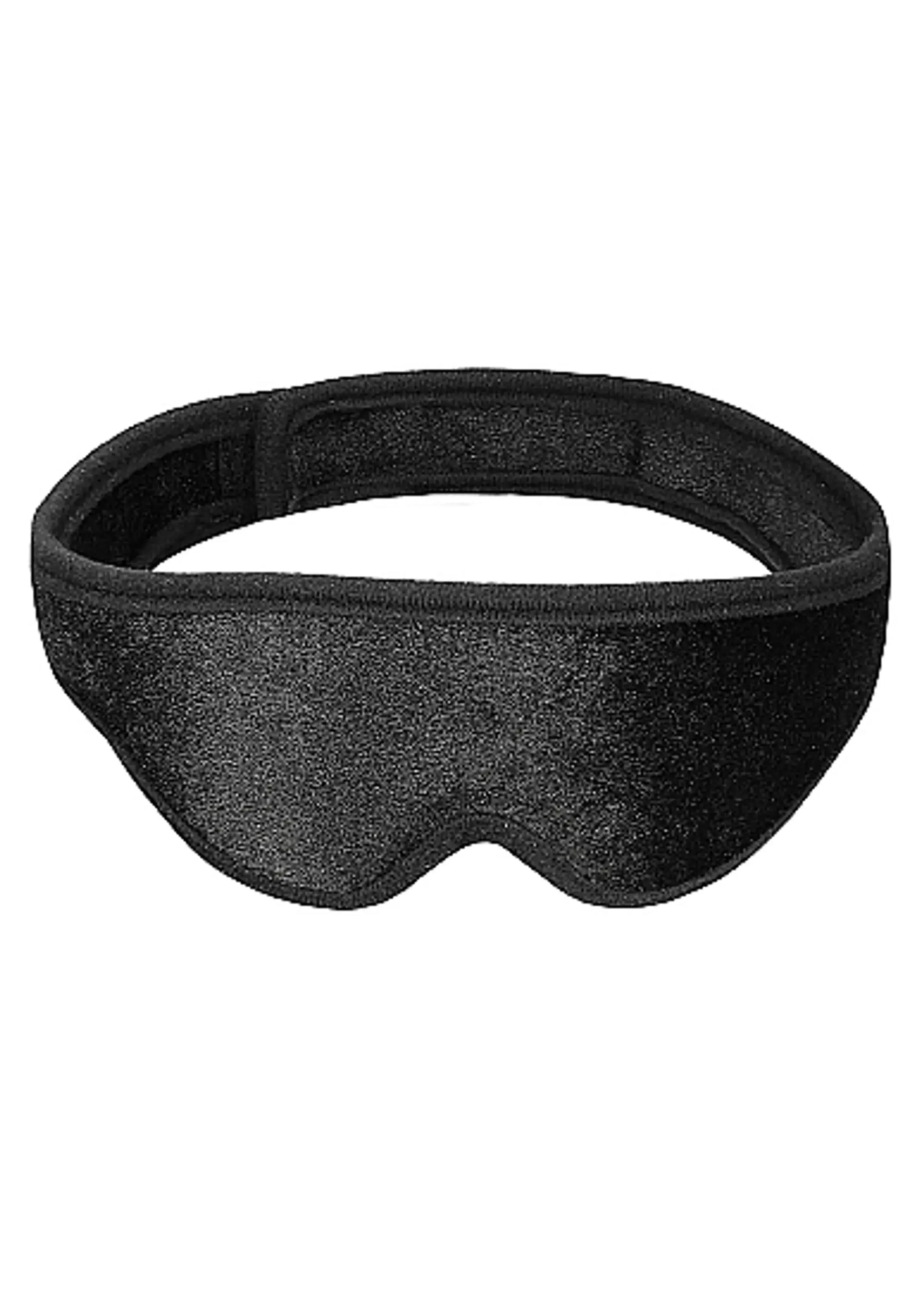 Velvet & Velcro Eye Mask Adjustable Black SHOTS AMERICA