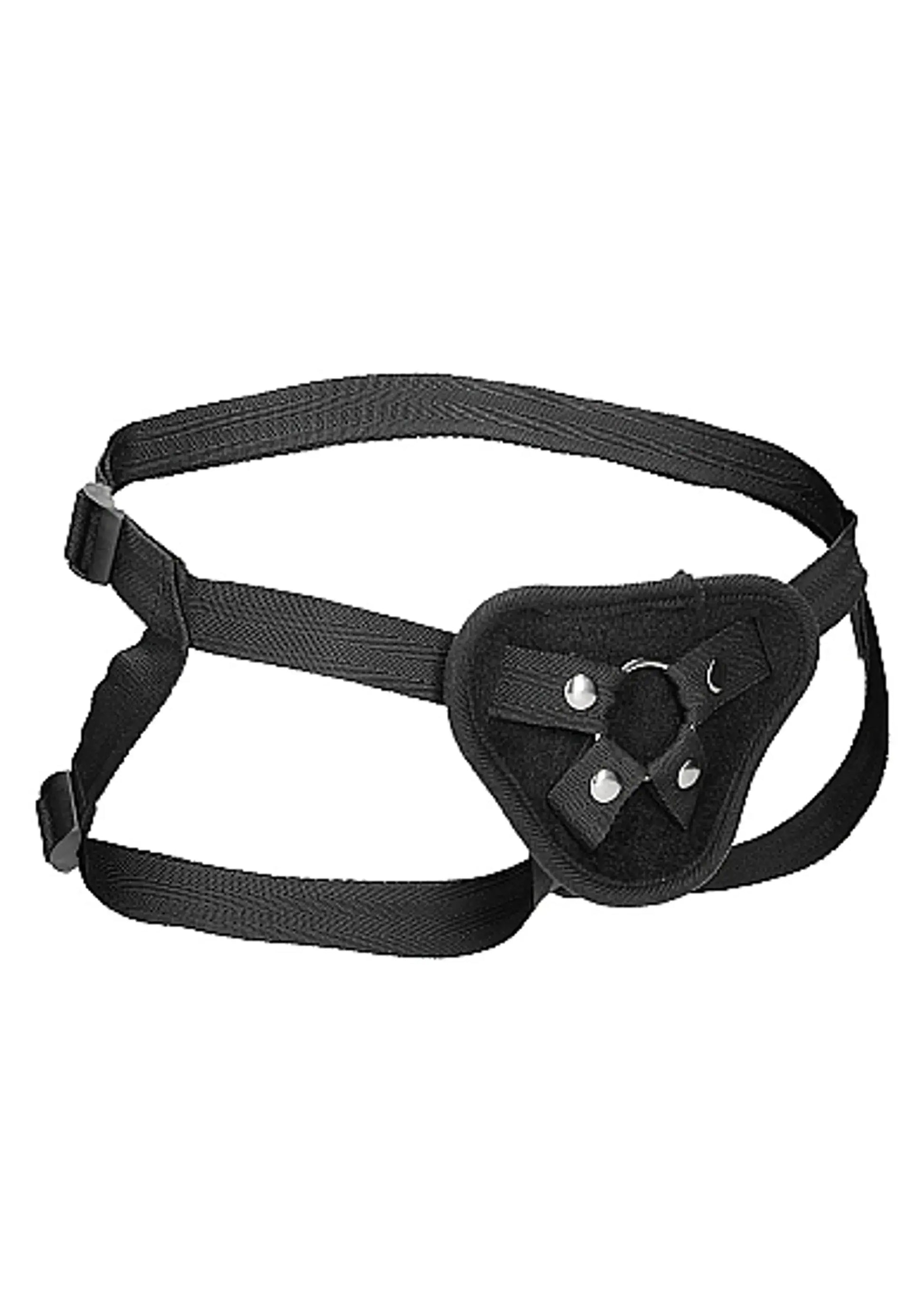Velvet & Velcro Harness with Adjustable O-Ring in Black SHOTS AMERICA