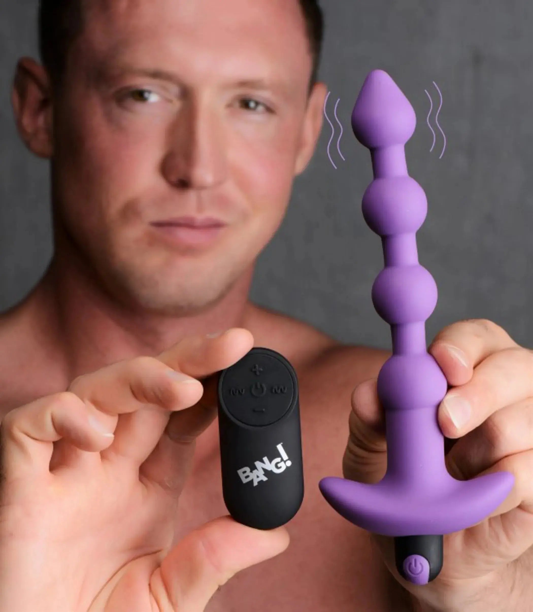 Vibrating Silicone Anal Beads With Remote - Purple XR Brands
