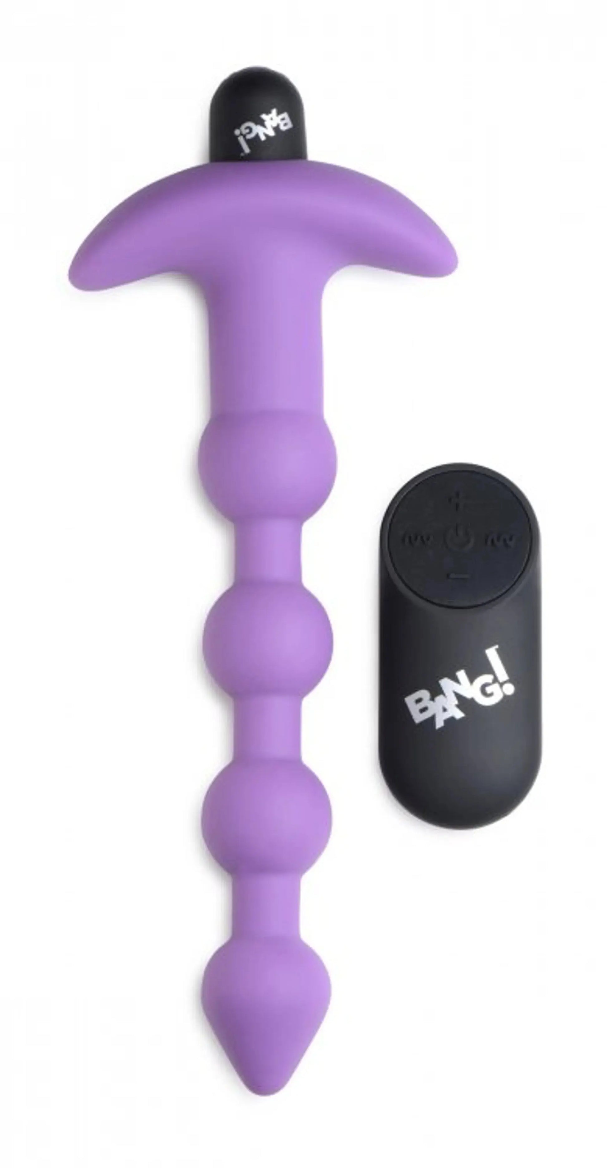 Vibrating Silicone Anal Beads With Remote - Purple XR Brands