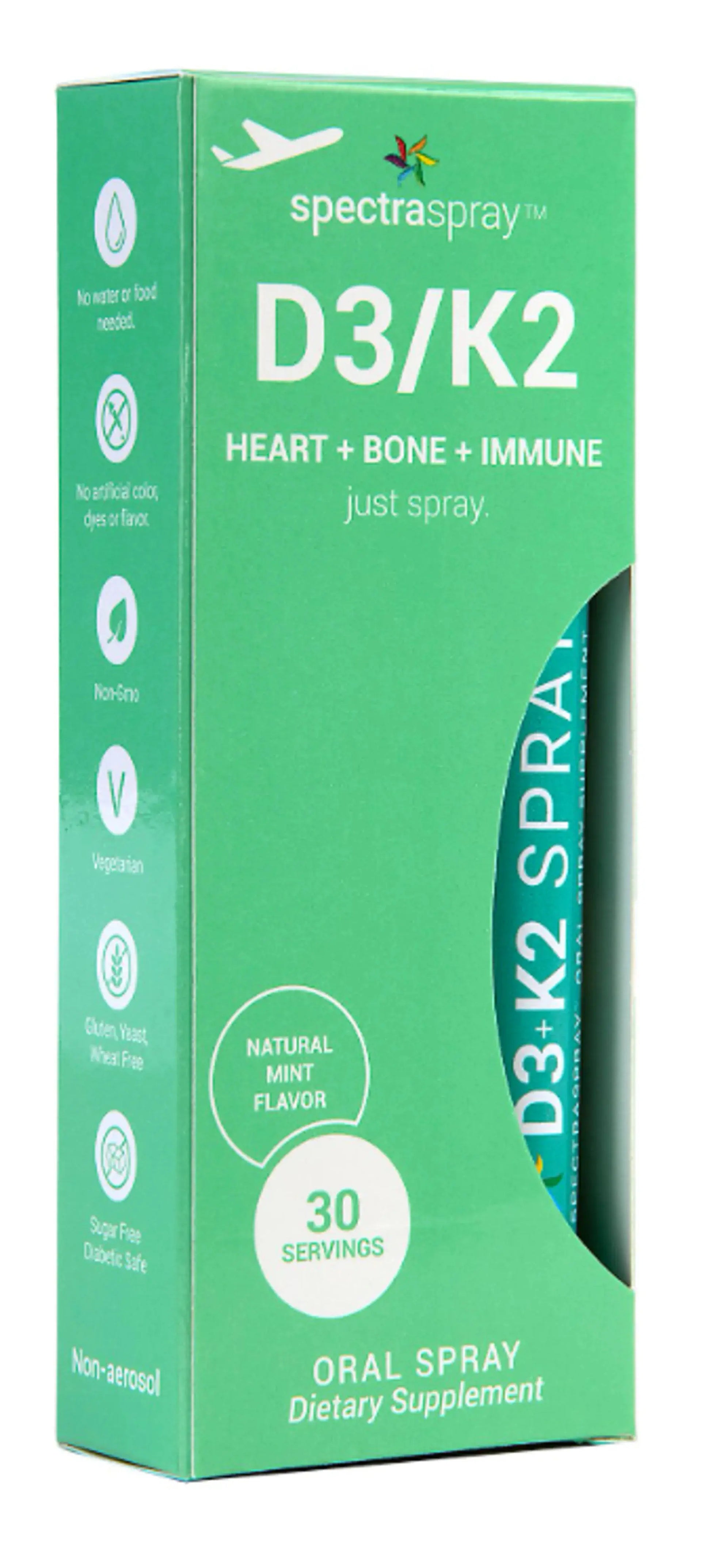 Vitamin D3 + K2 Oral Spray Vitamin by SpectraSpray SpectraSpray Global