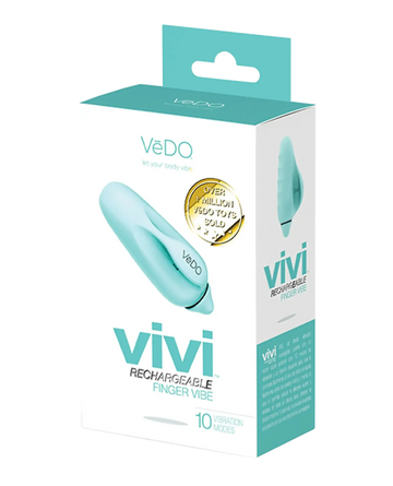 VEDO VIVI RECHARGEABLE FINGER VIBE TEASE ME TURQUOISE Vedo