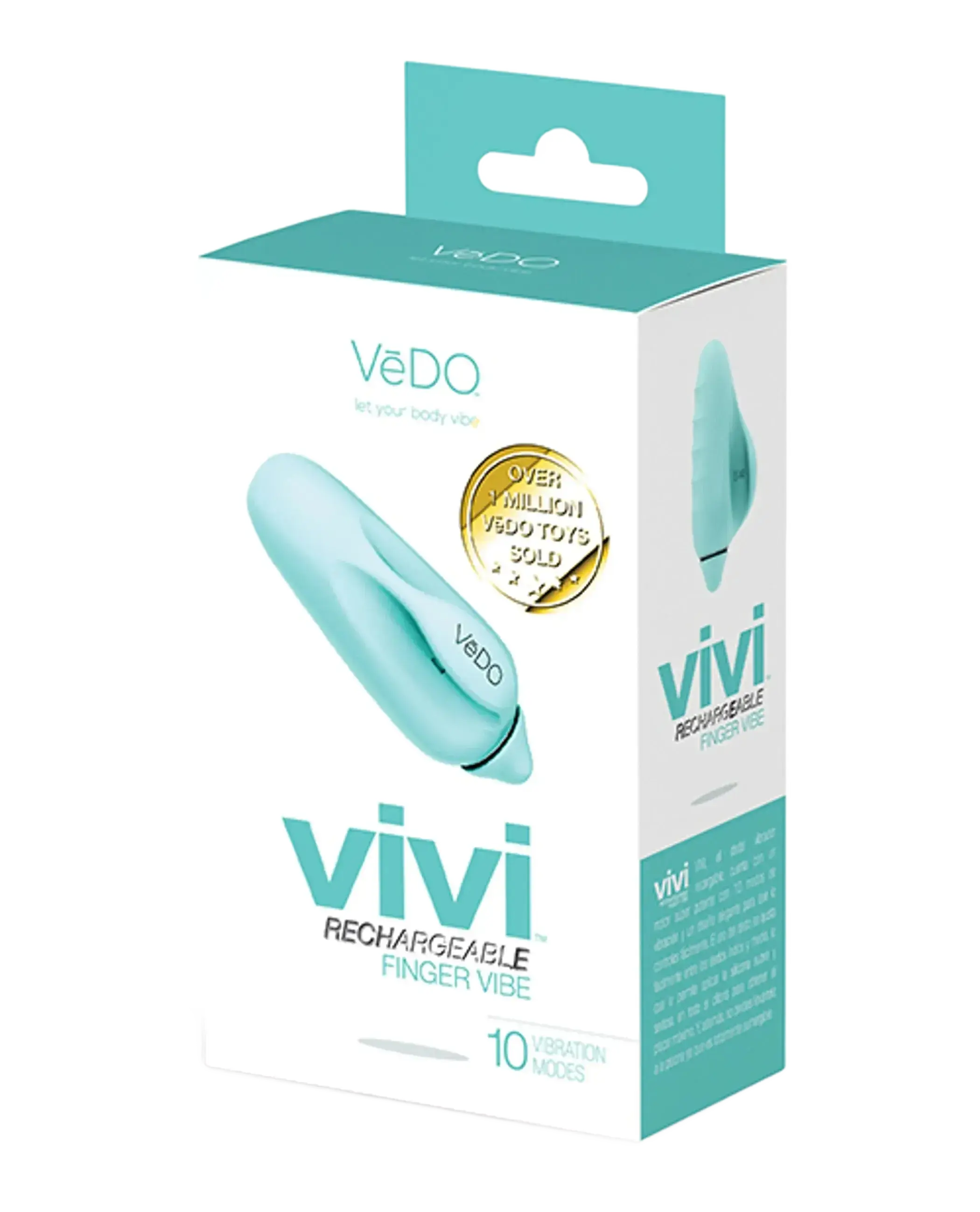 VEDO VIVI RECHARGEABLE FINGER VIBE TEASE ME TURQUOISE Vedo