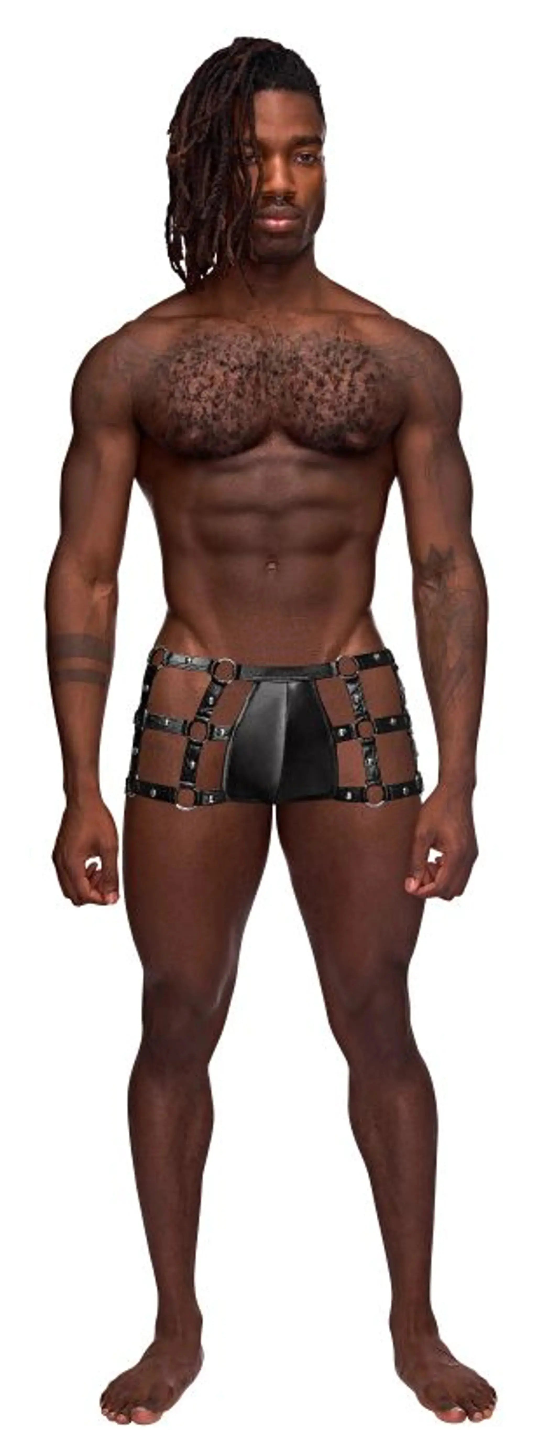 Vulcan Studded Harness Black L/XL Male Power Lingerie