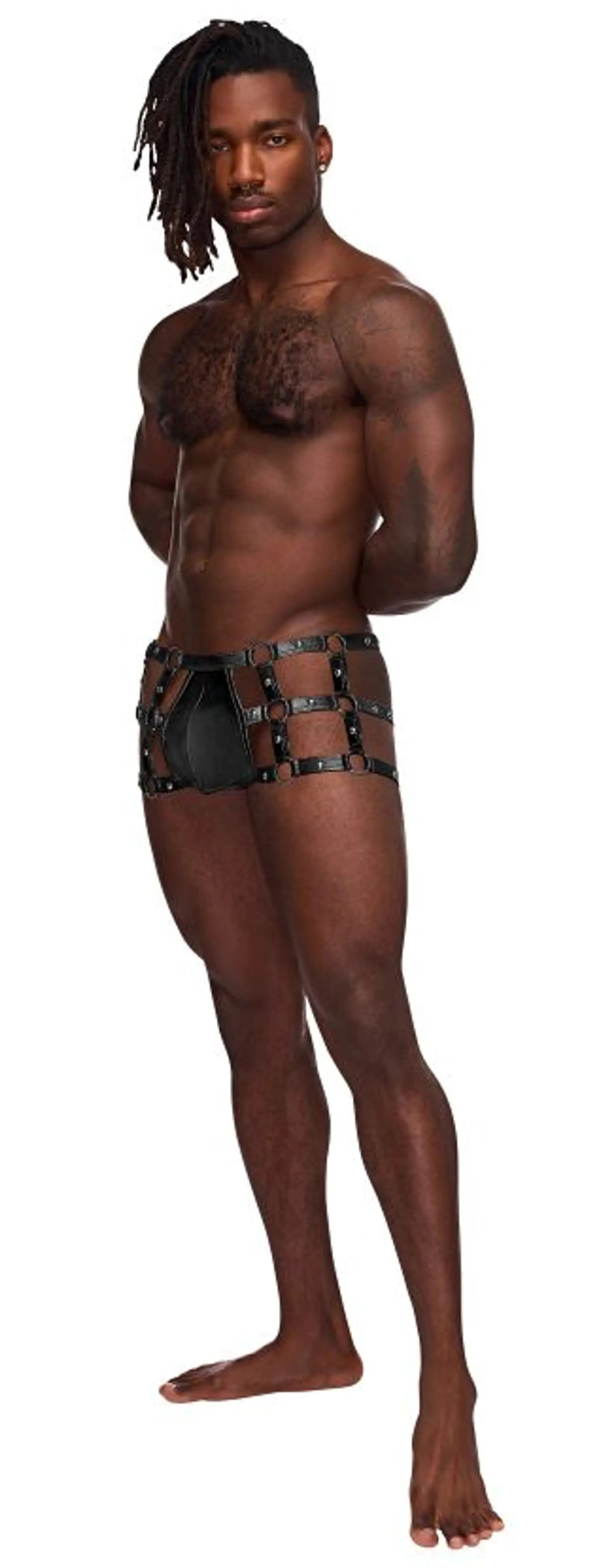 Vulcan Studded Harness Black L/XL Male Power Lingerie