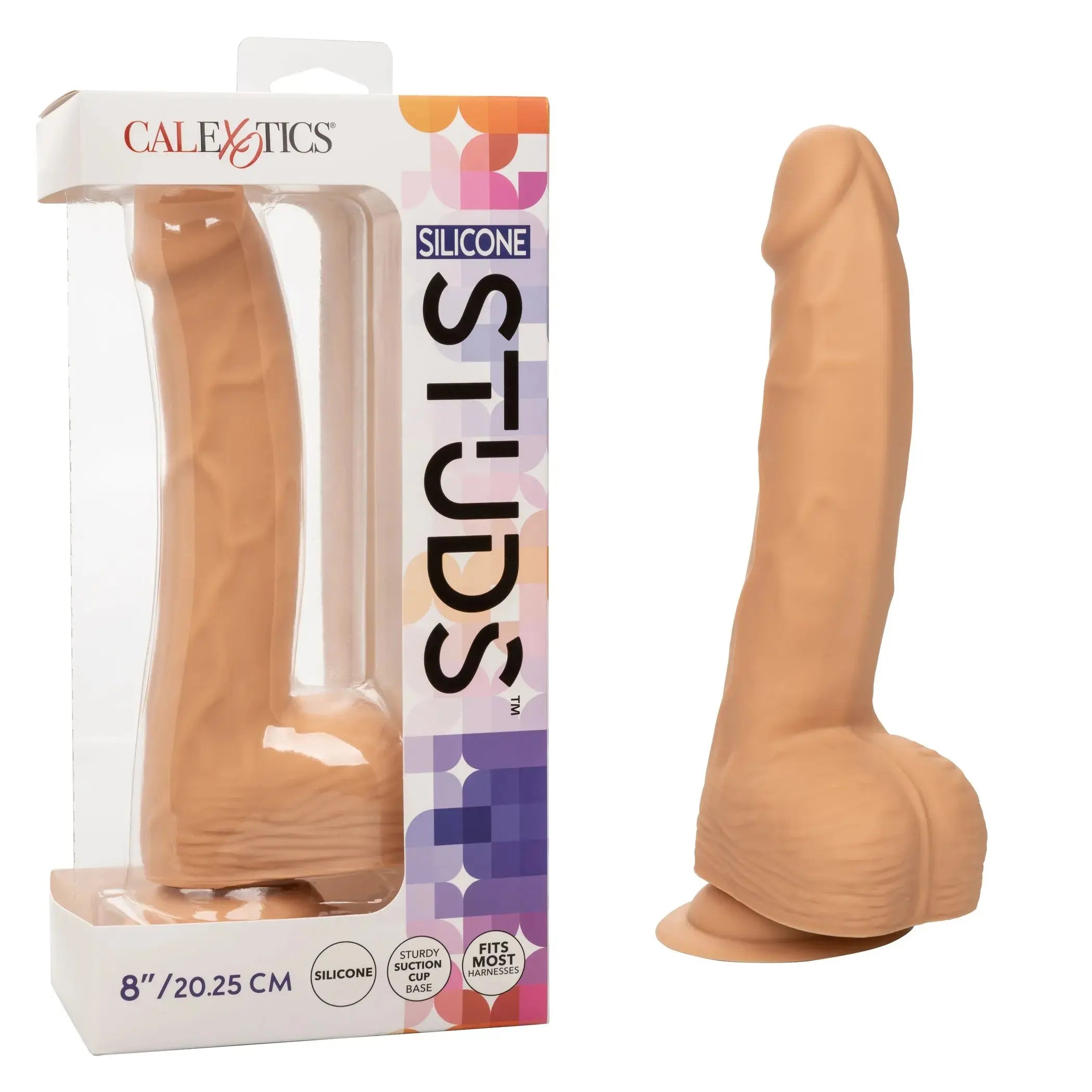 (WD)SILICONE STUDS 8IN IVORY California Exotic Novelties