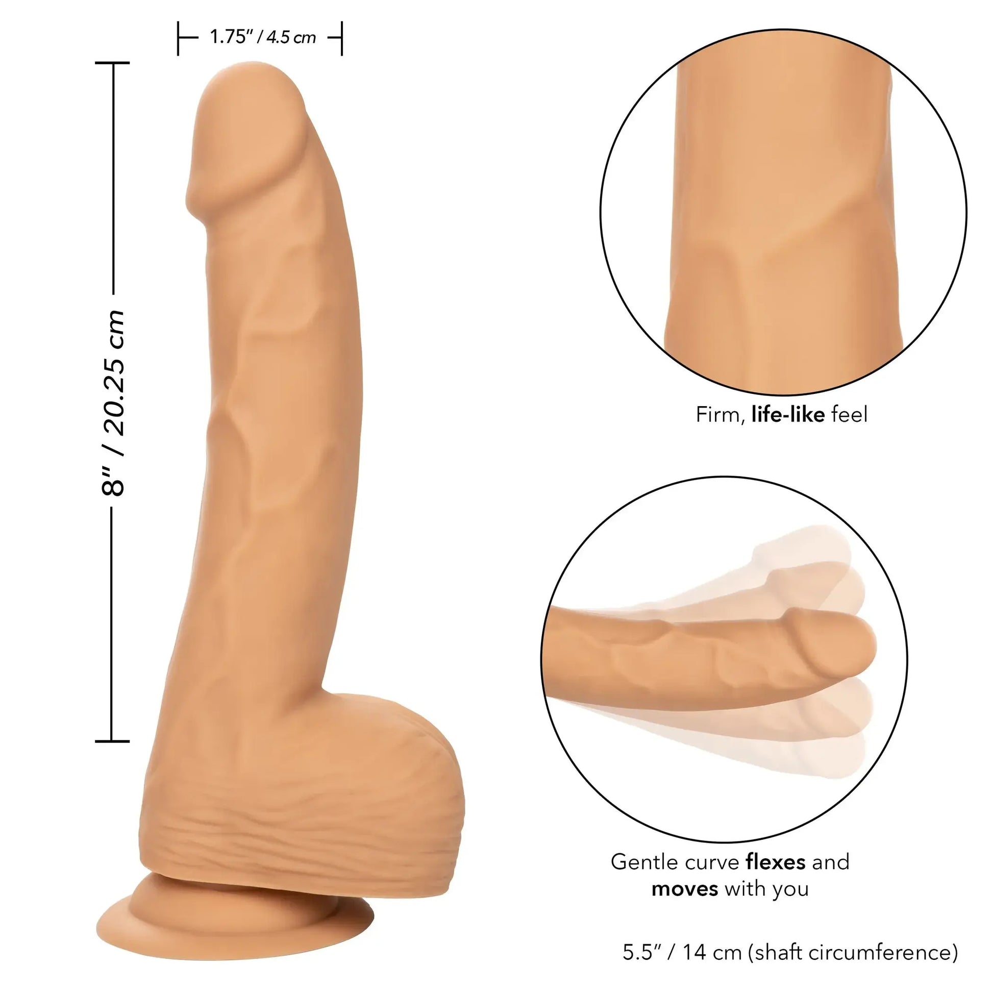 (WD)SILICONE STUDS 8IN IVORY California Exotic Novelties