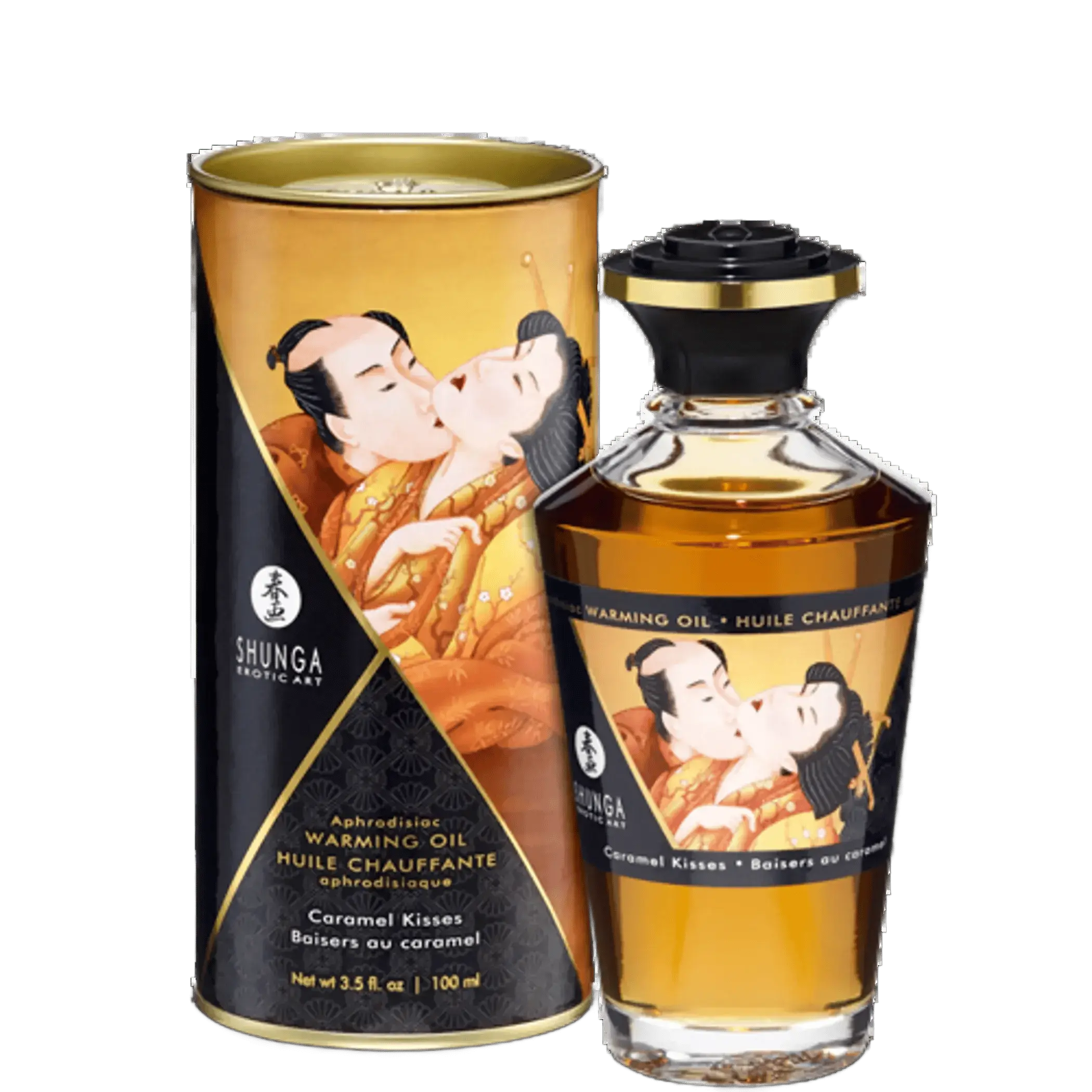 WARMING MASSAGE OIL CARAMEL KISSES 3.5 OZ Shunga