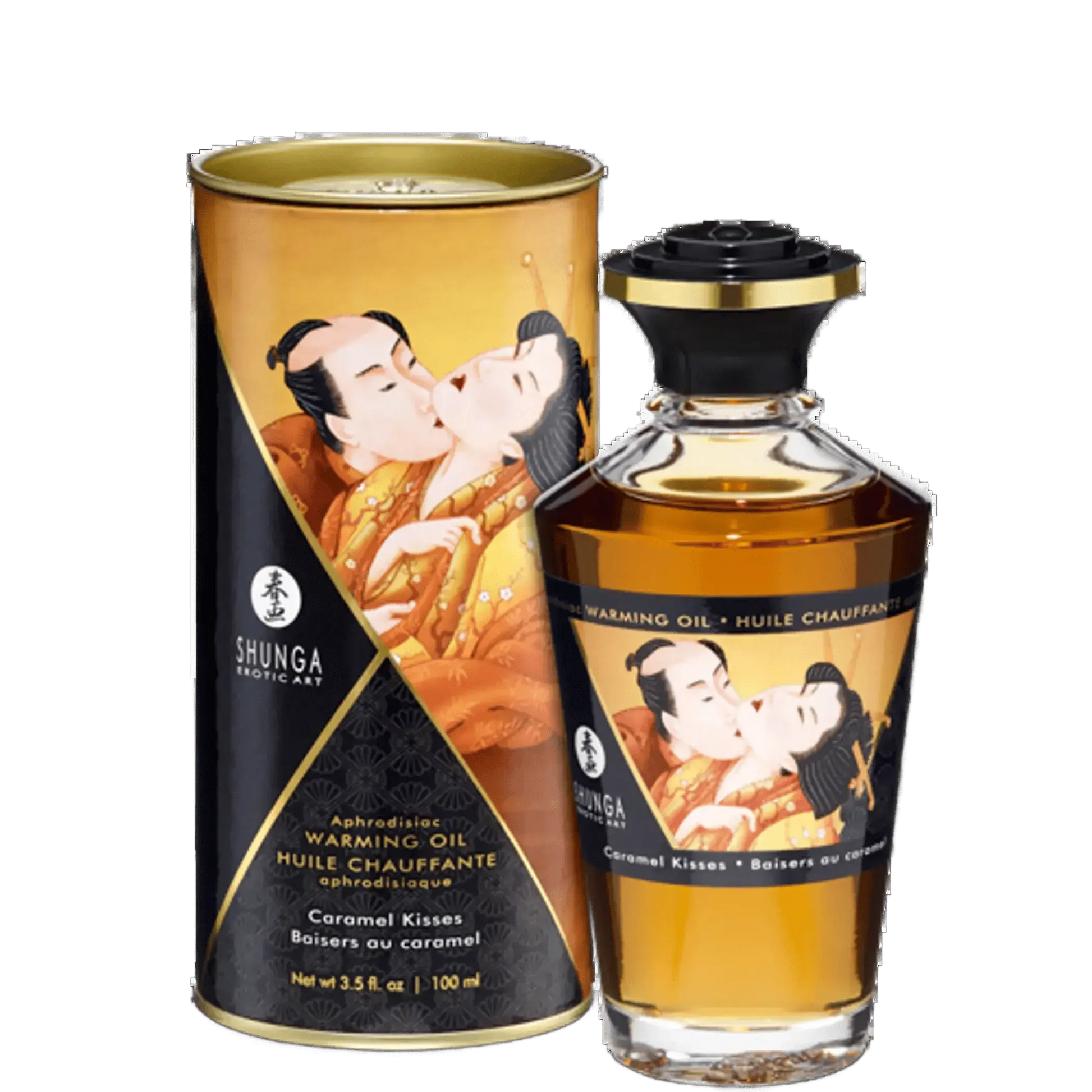 WARMING MASSAGE OIL CARAMEL KISSES 3.5 OZ Shunga