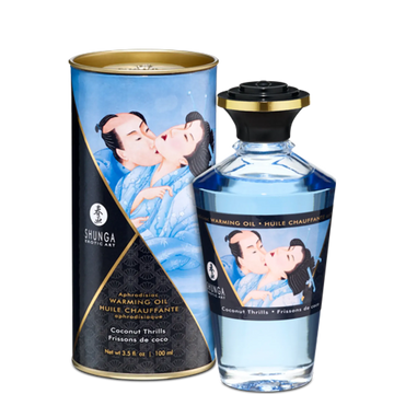 Warming Massage Oil Coconut Thrills 3.5 oz Shunga