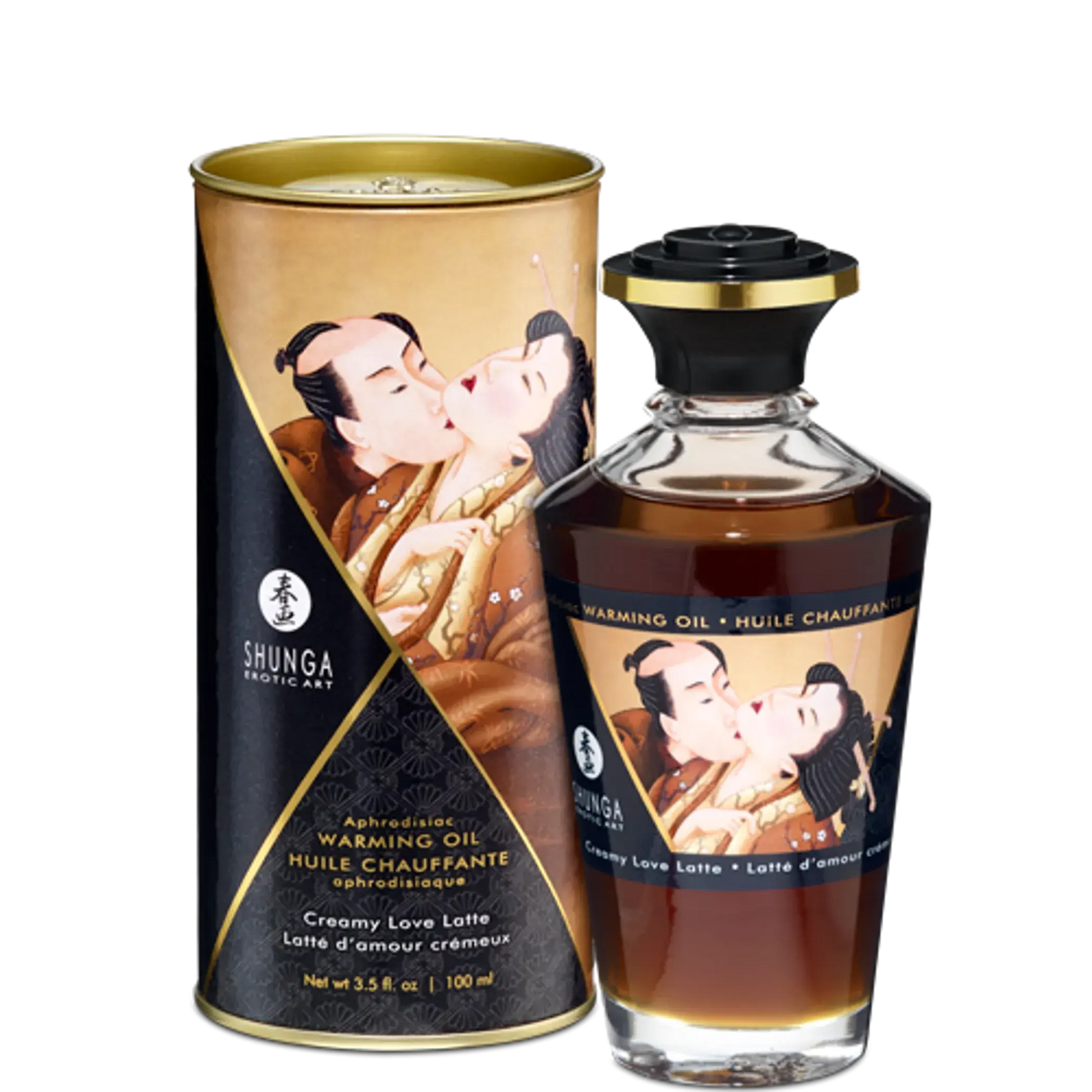 Warming Massage Oil Creamy Love Latte 3.5 oz Shunga