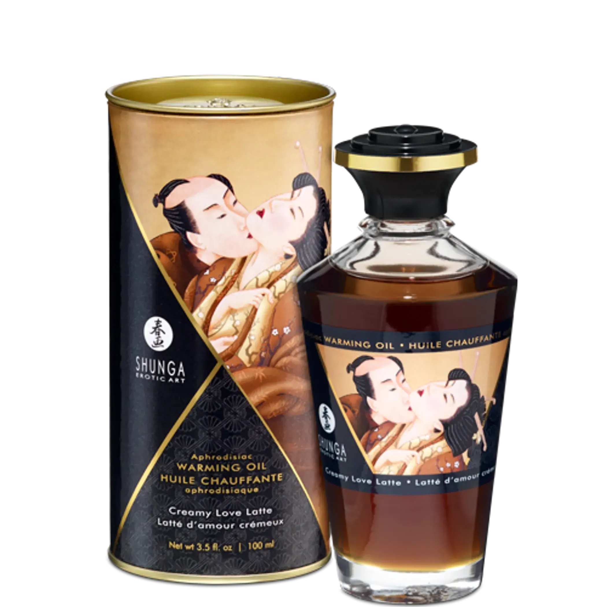Warming Massage Oil Creamy Love Latte 3.5 oz Shunga