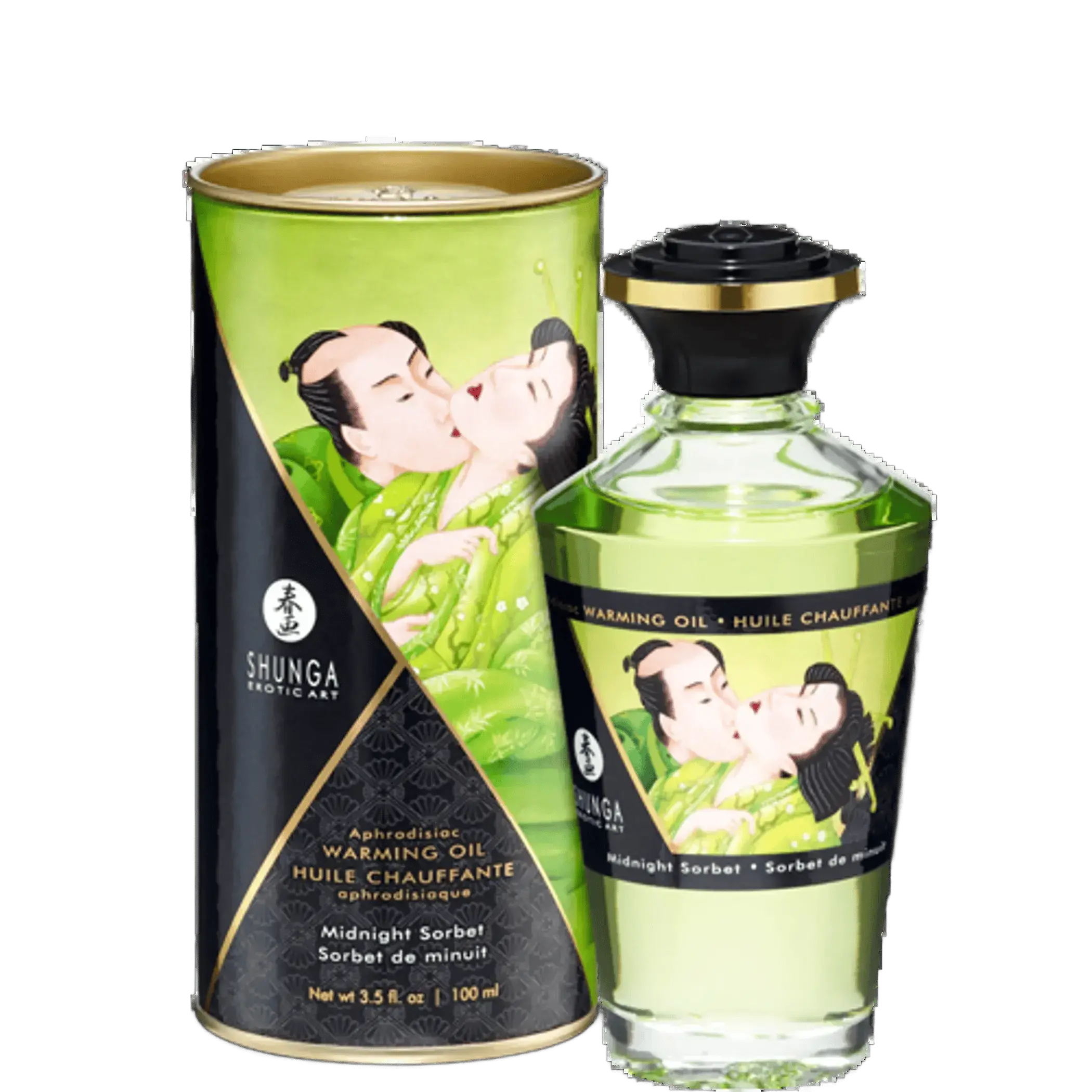 WARMING MASSAGE OIL MIDNIGHT SORBET 3.5 OZ Shunga