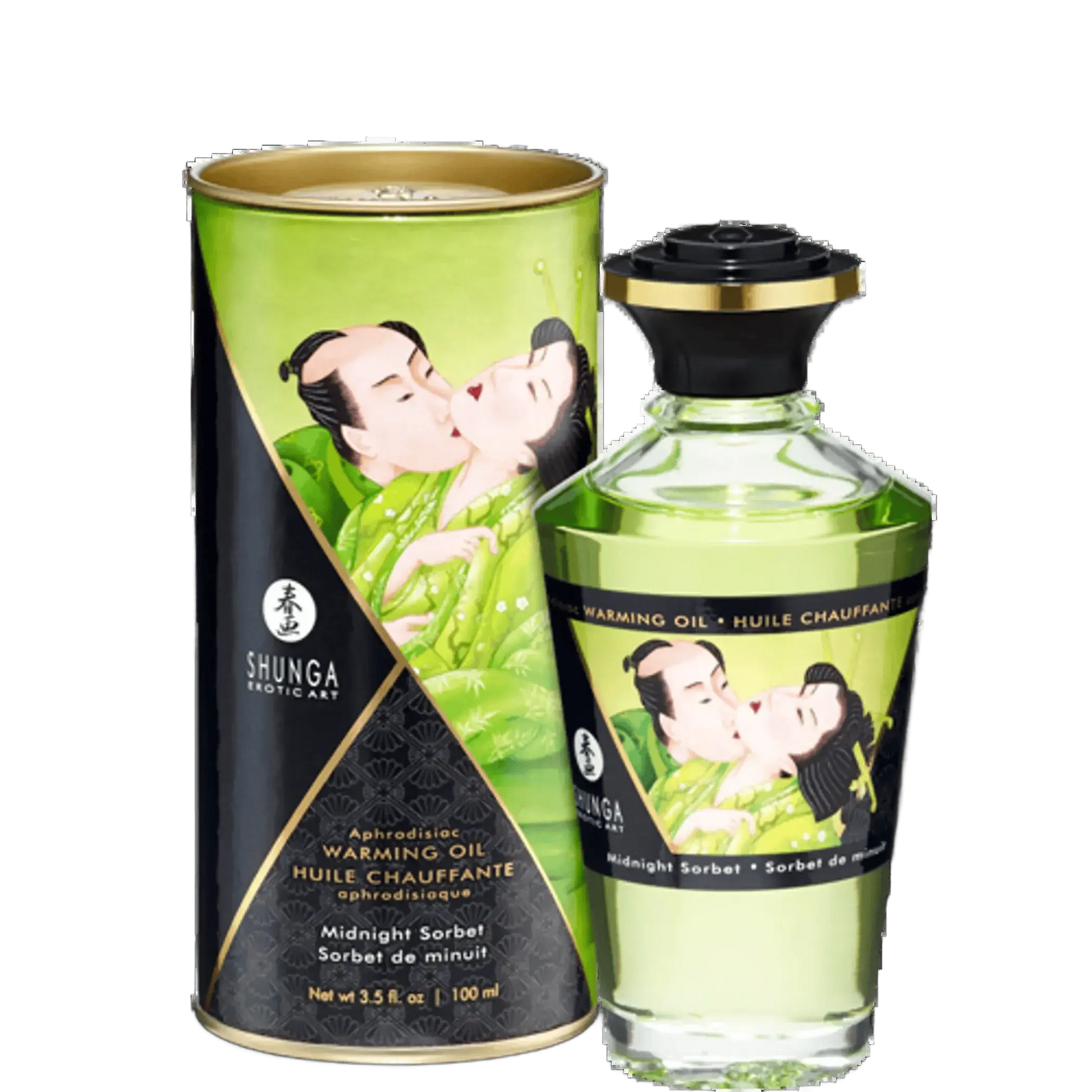 WARMING MASSAGE OIL MIDNIGHT SORBET 3.5 OZ Shunga