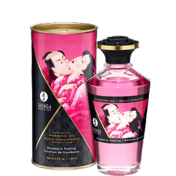 WARMING MASSAGE OIL RASPBERRY FEELING 3.5 OZ Shunga