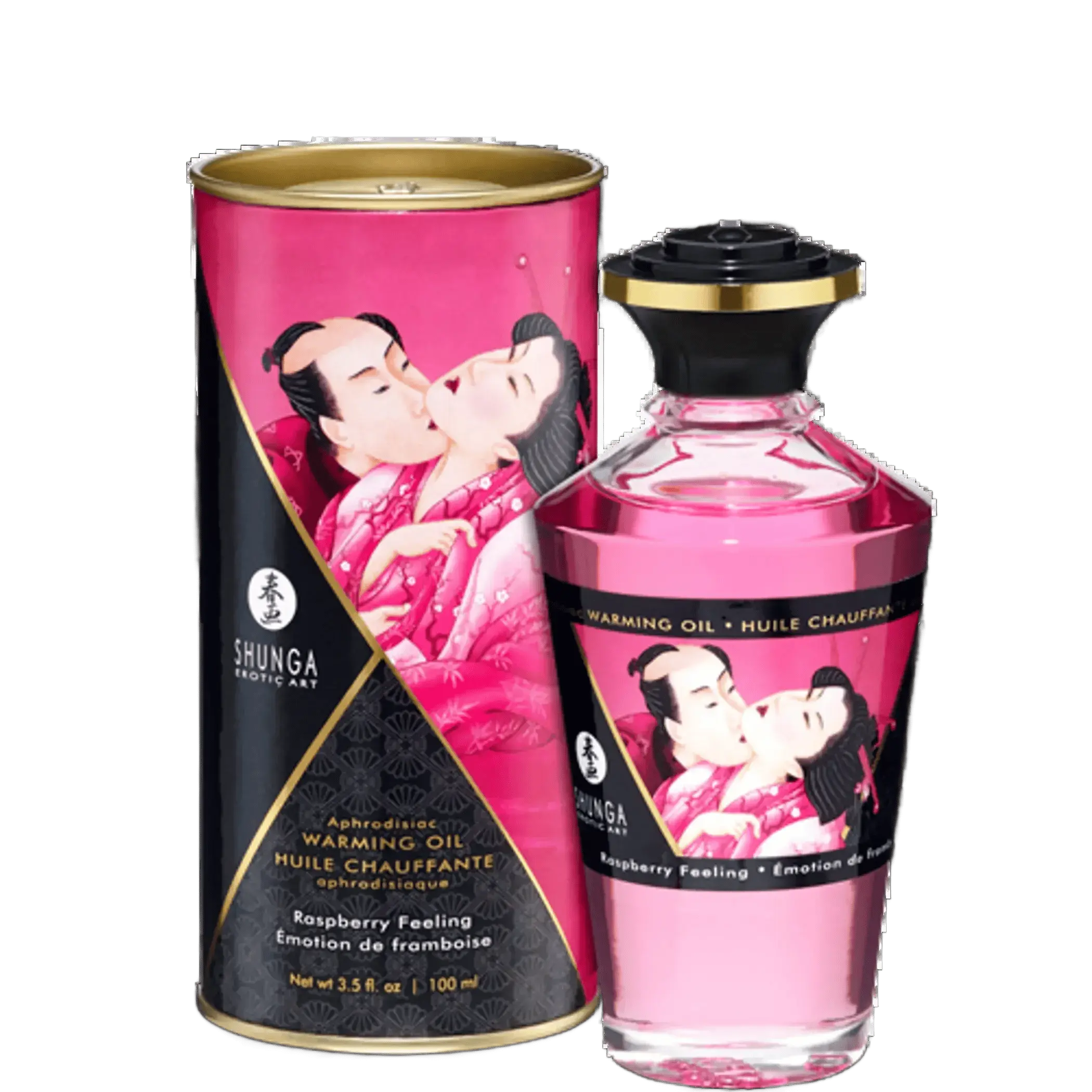 WARMING MASSAGE OIL RASPBERRY FEELING 3.5 OZ Shunga