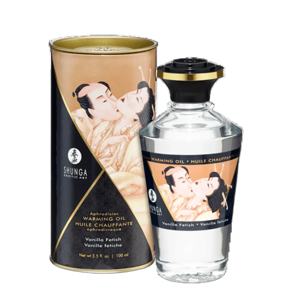WARMING MASSAGE OIL VANILLA FETISH 3.5 OZ Shunga