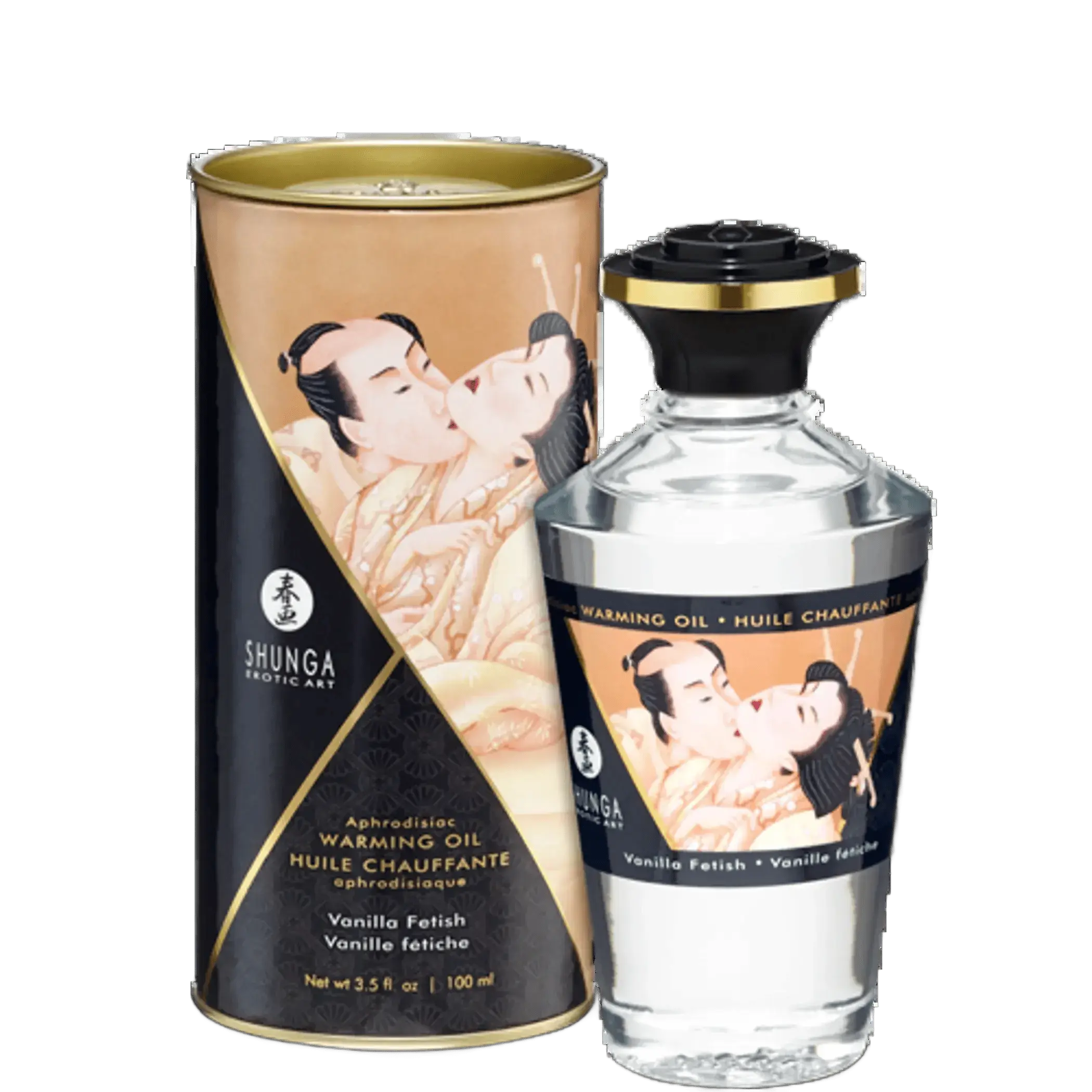WARMING MASSAGE OIL VANILLA FETISH 3.5 OZ Shunga