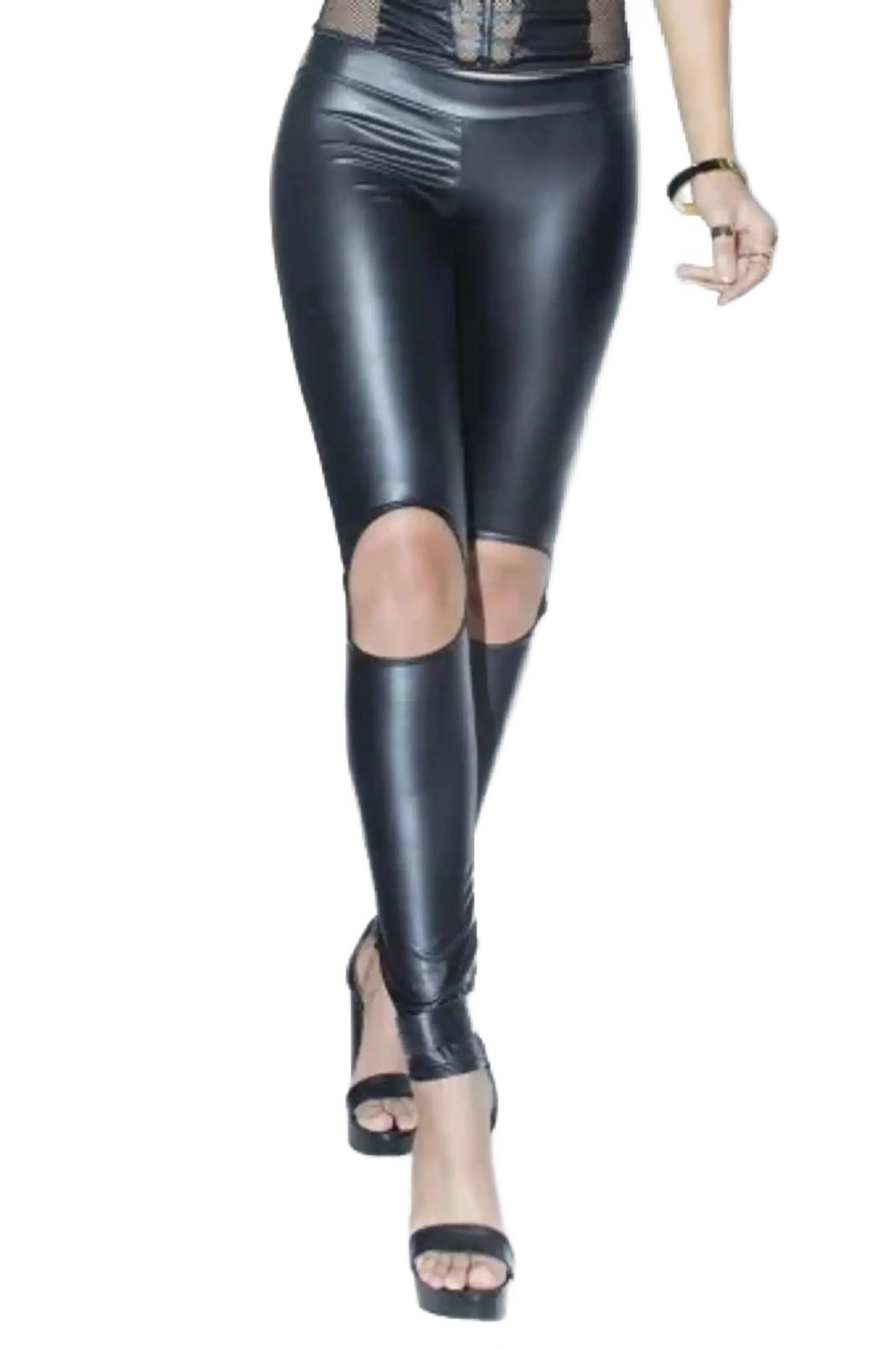 Coquette Wet Look Pant - Color: Black | Pack Of: 1 | Style: Clothing Coquette