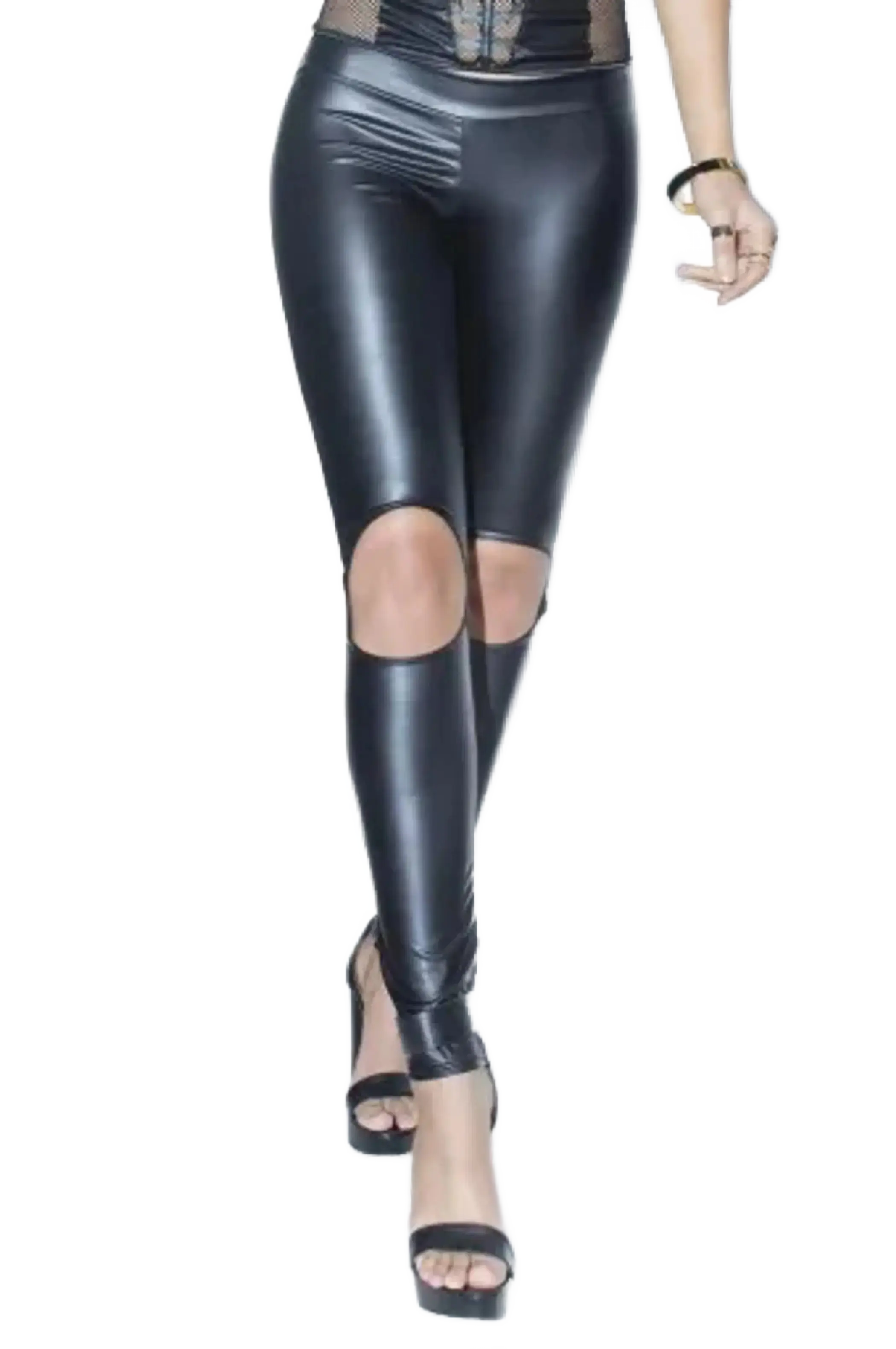 Coquette Wet Look Pant - Color: Black | Pack Of: 1 | Style: Clothing Coquette