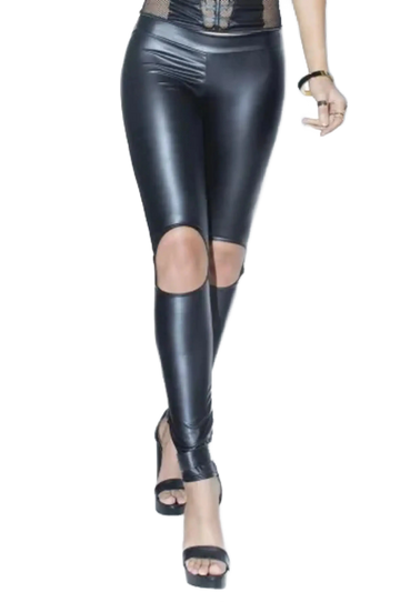 Coquette Wet Look Pant - Color: Black | Pack Of: 1 | Style: Clothing Coquette