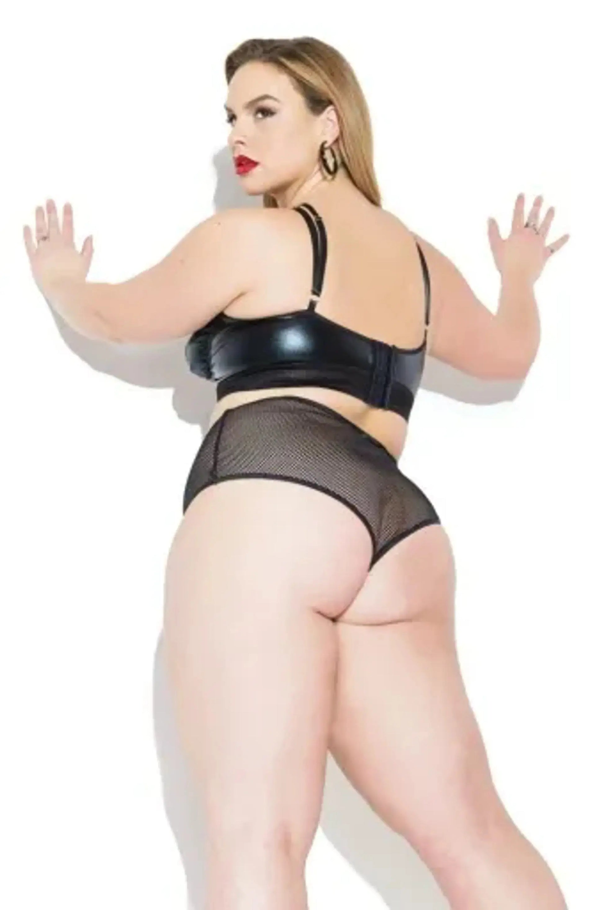 Wetlook Bra in Black Coquette