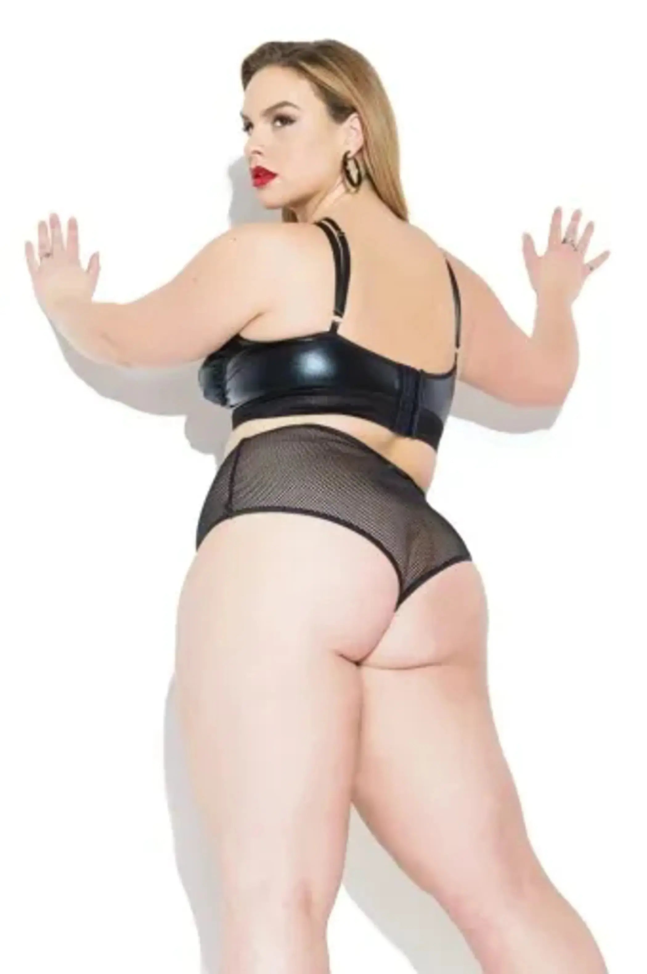 Wetlook Bra in Black Coquette