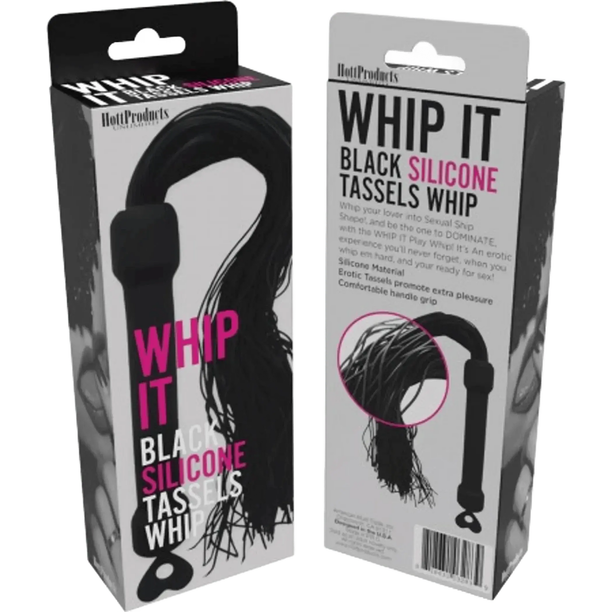 WHIP IT BLACK PLEASURE WHIP W/ TASSELS HOTT Products
