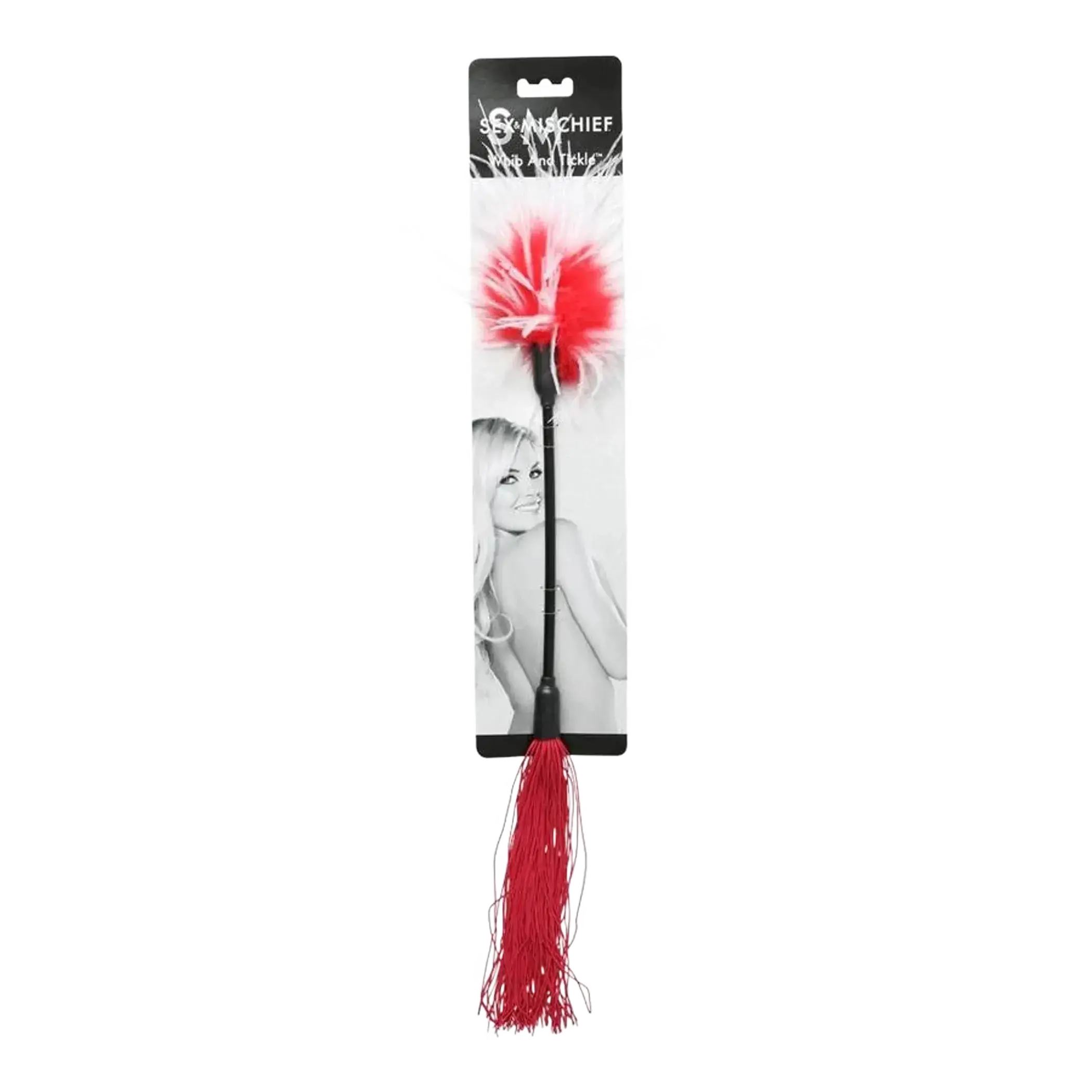 SEX & MISCHIEF WHIPPER TICKLER RED & WHITE Sport Sheets