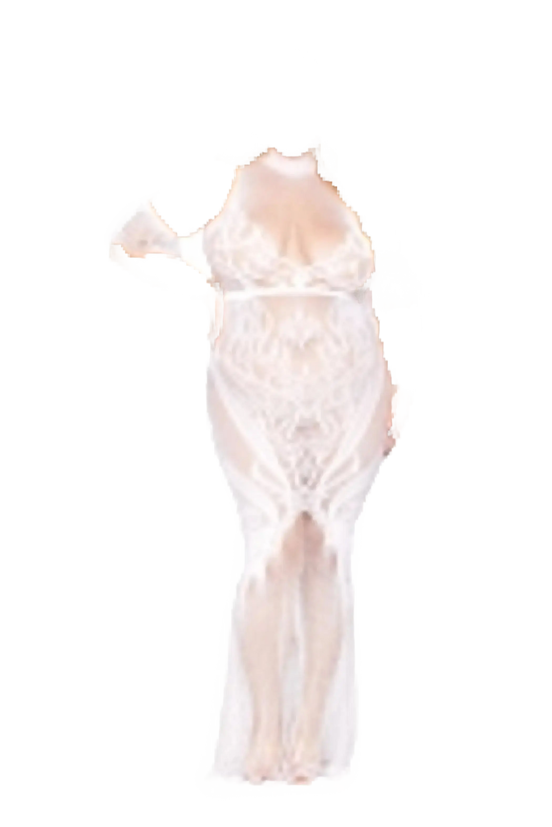BODYSTOCKING GOWN WHITE Q/S Dream Girl Lingerie