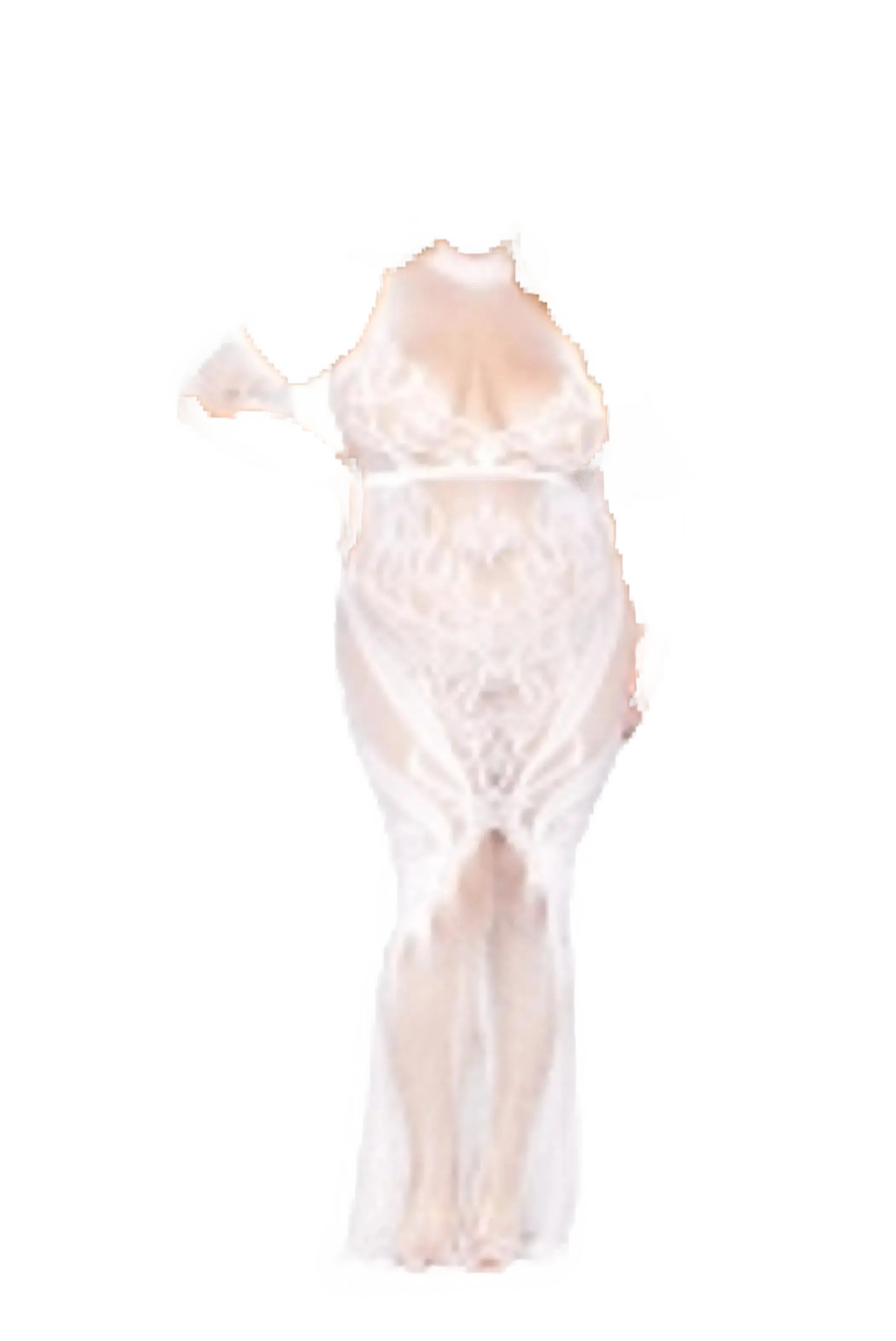 BODYSTOCKING GOWN WHITE Q/S Dream Girl Lingerie