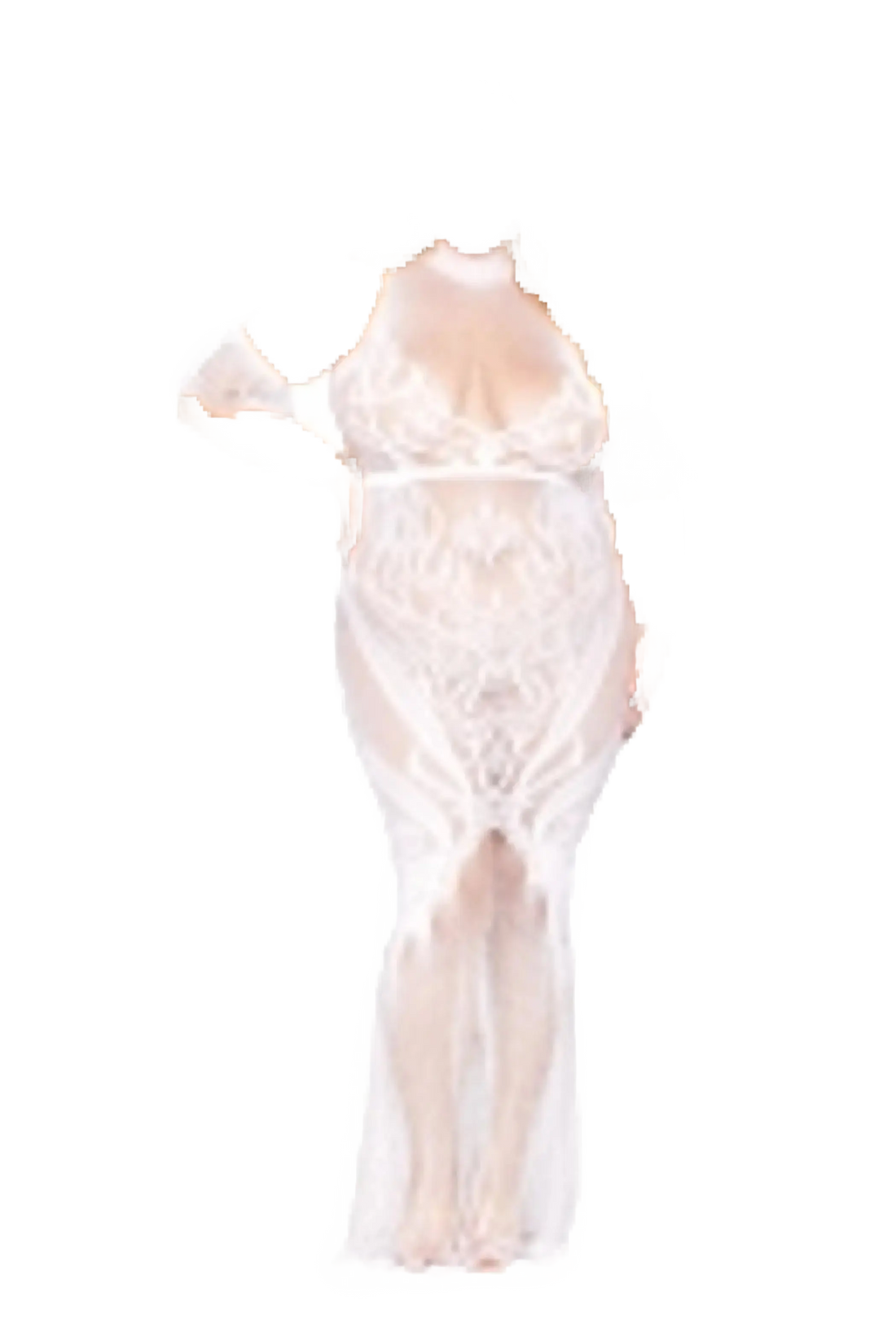 BODYSTOCKING GOWN WHITE Q/S Dream Girl Lingerie