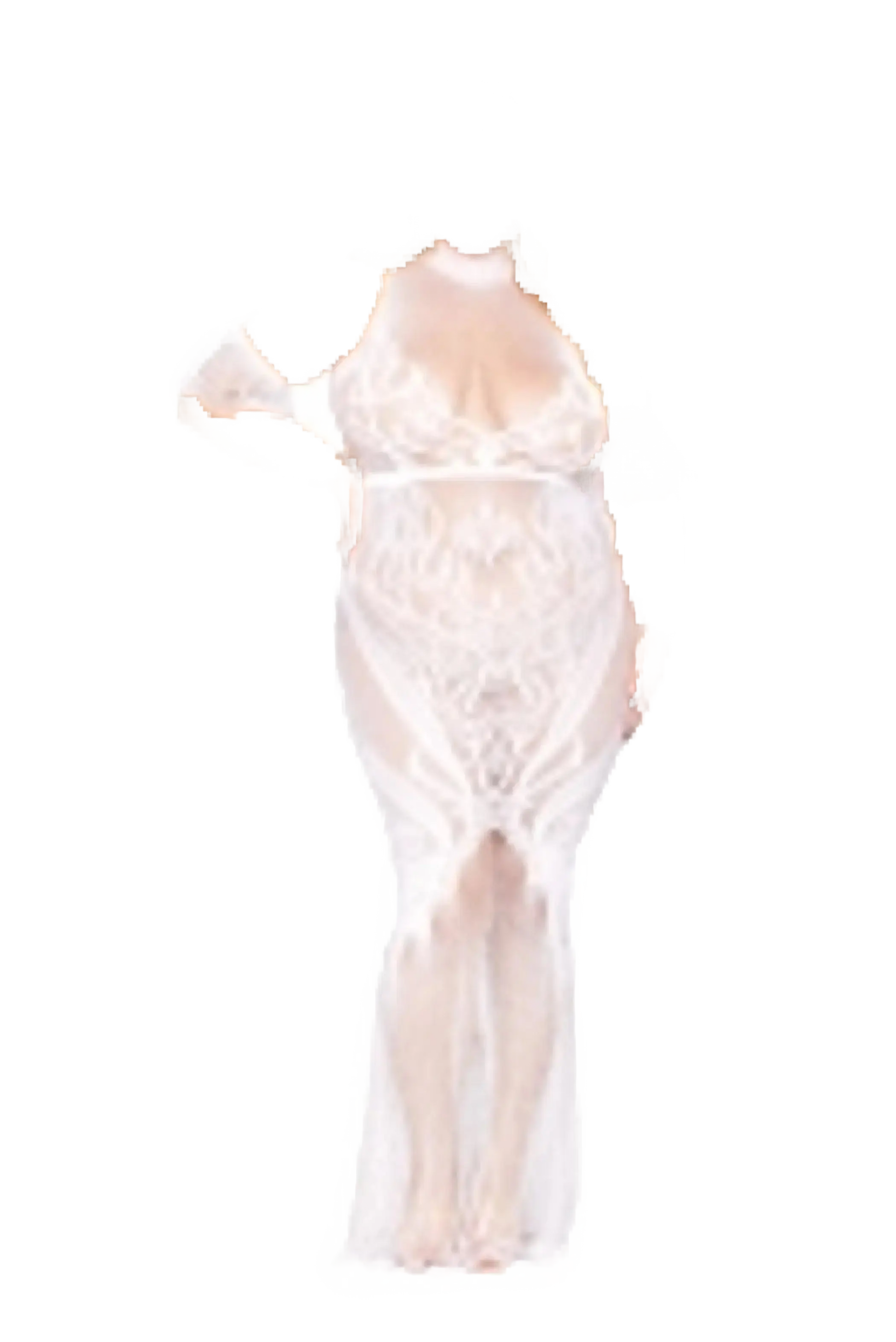 BODYSTOCKING GOWN WHITE Q/S Dream Girl Lingerie