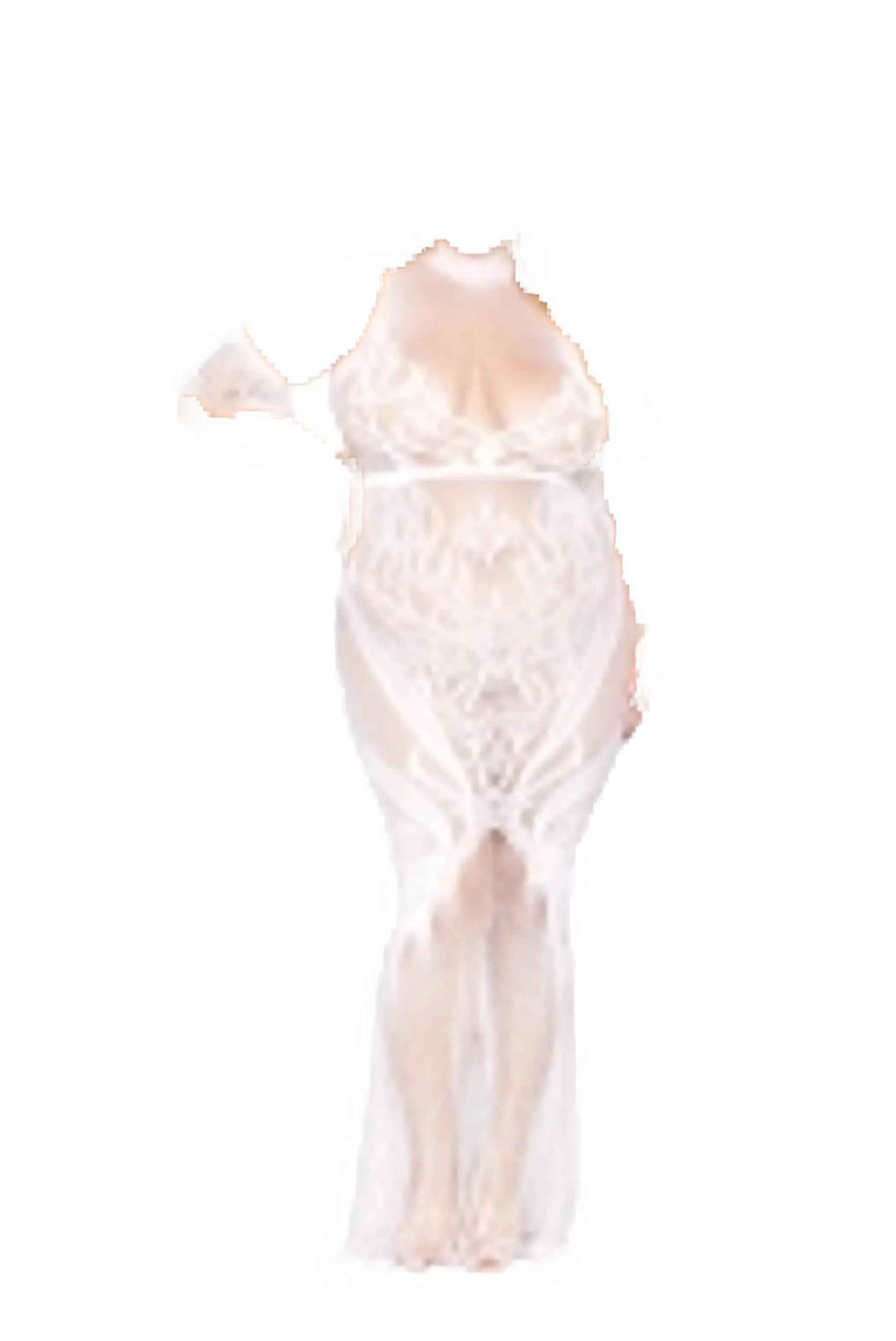 BODYSTOCKING GOWN WHITE Q/S Dream Girl Lingerie