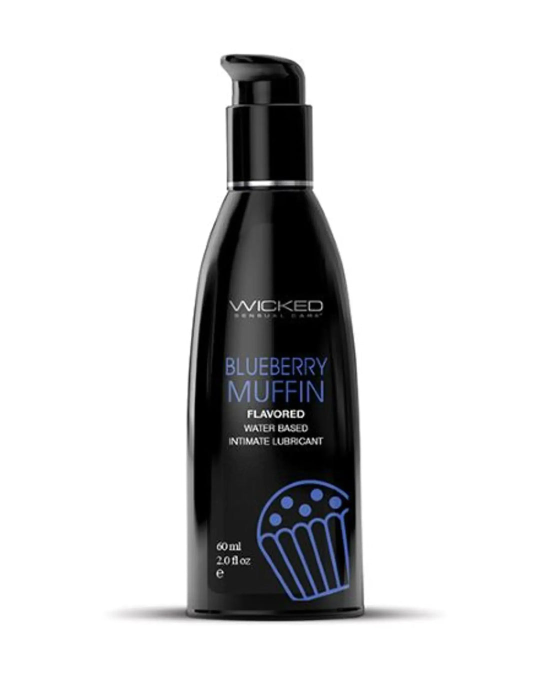 Wicked Aqua Blueberry Muffin Flavored Water-Based Lubricant 2 oz Wicked Lubes