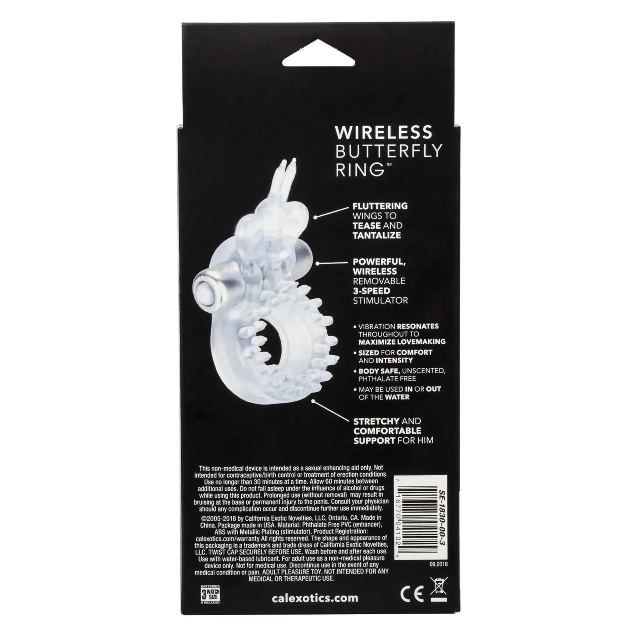 Wireless Butterfly Ring California Exotic Novelties