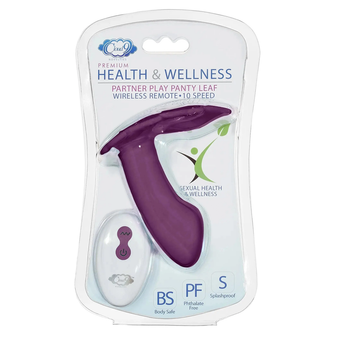 CLOUD 9 HEALTH & WELLNESS WIRELESS REMOTE CONTROL PANTY LEAF" VIBE - PLUM" Cloud 9 Novelties