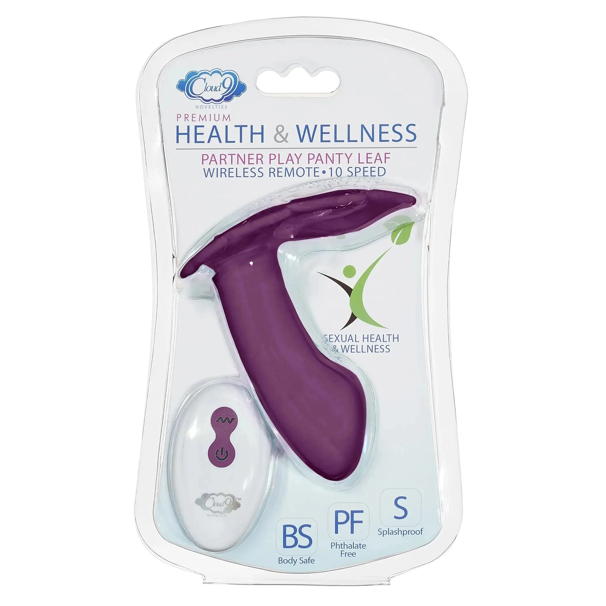 CLOUD 9 HEALTH & WELLNESS WIRELESS REMOTE CONTROL PANTY LEAF" VIBE - PLUM" Cloud 9 Novelties