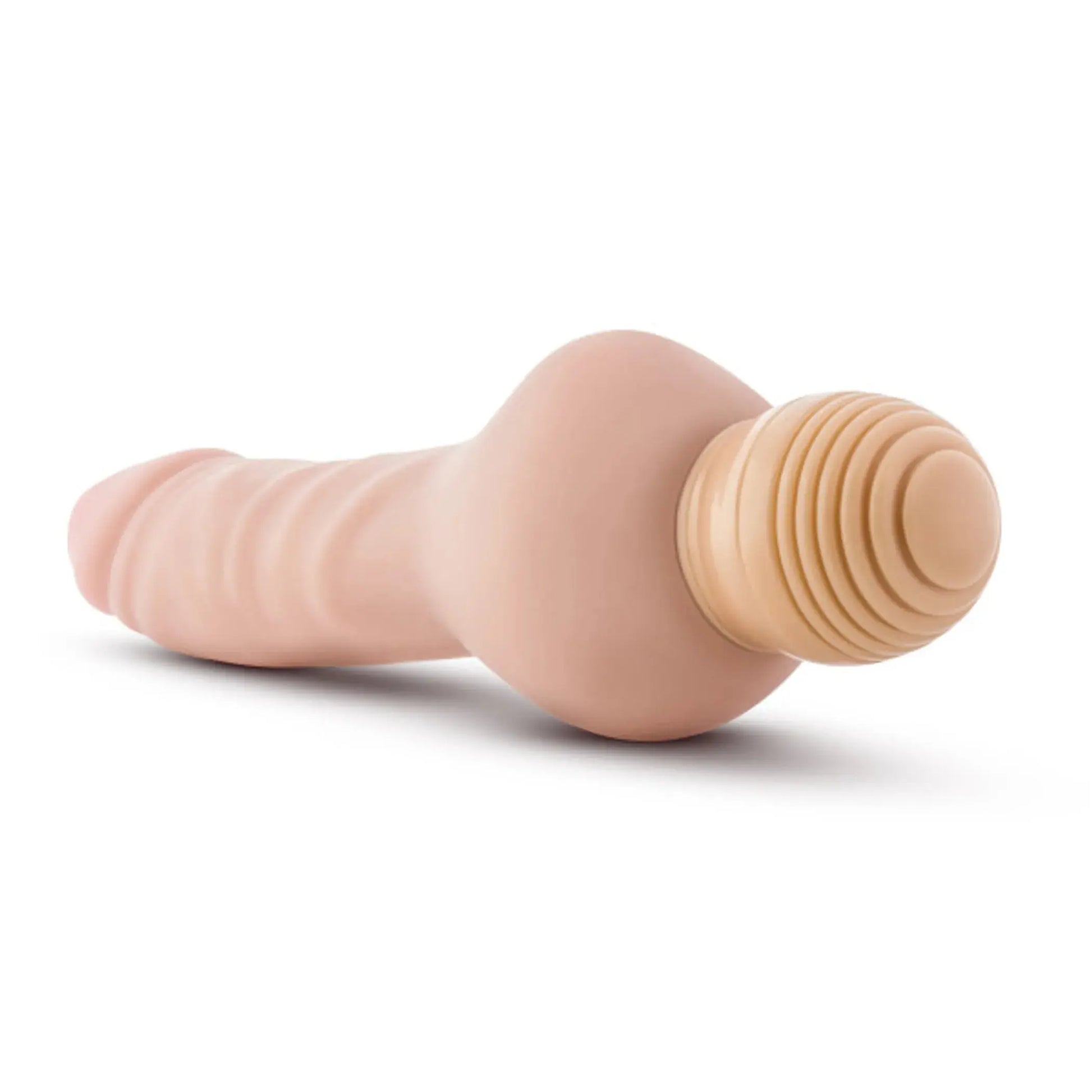 X5 Plus Mr Right Now Beige Vibrating Dildo Blush Novelties