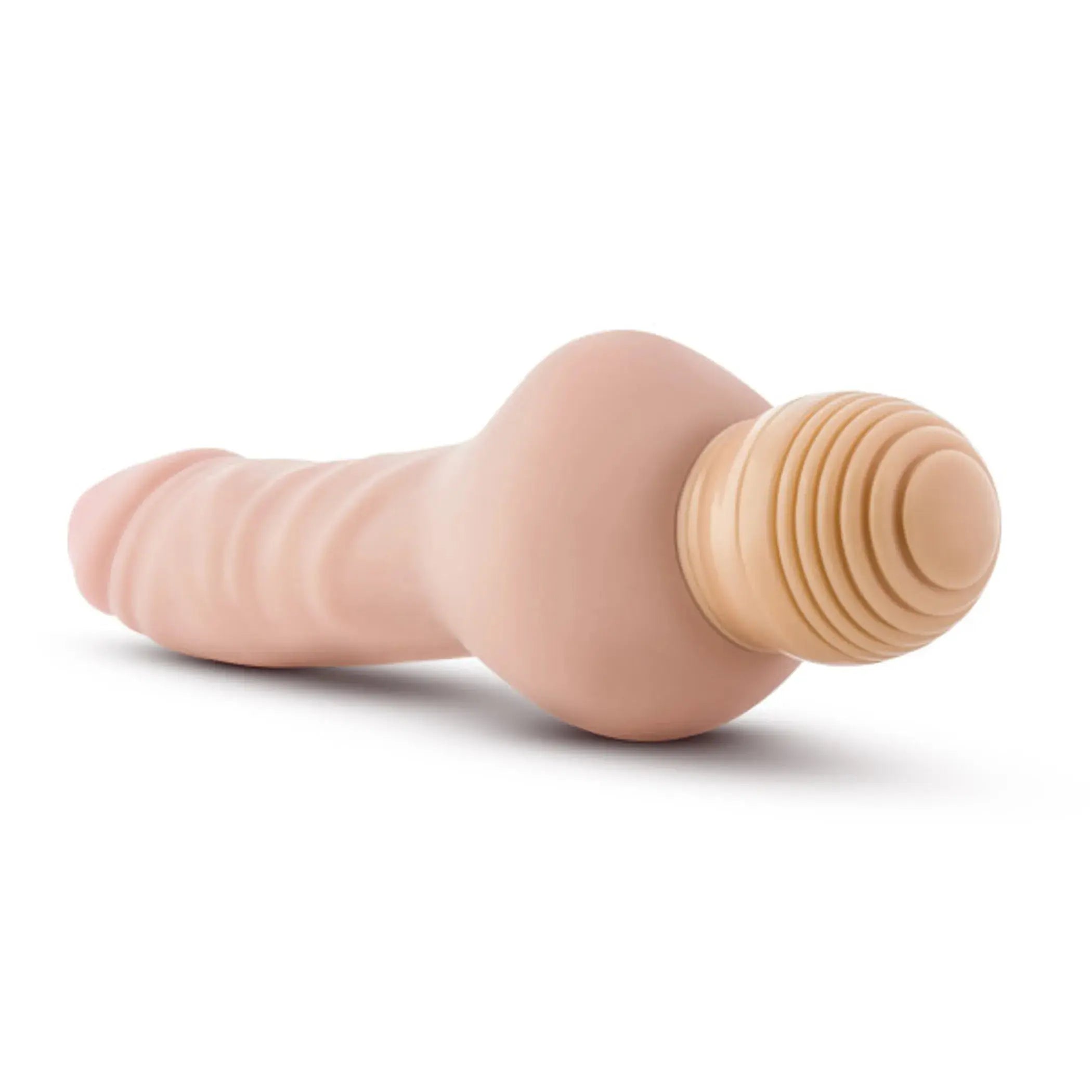 X5 Plus Mr Right Now Beige Vibrating Dildo Blush Novelties