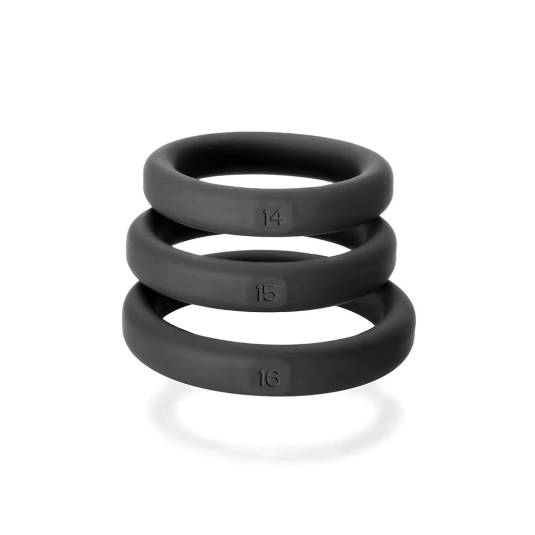 Xact Fit Silicone Rings #14 #15 #16 Black Perfect Fit