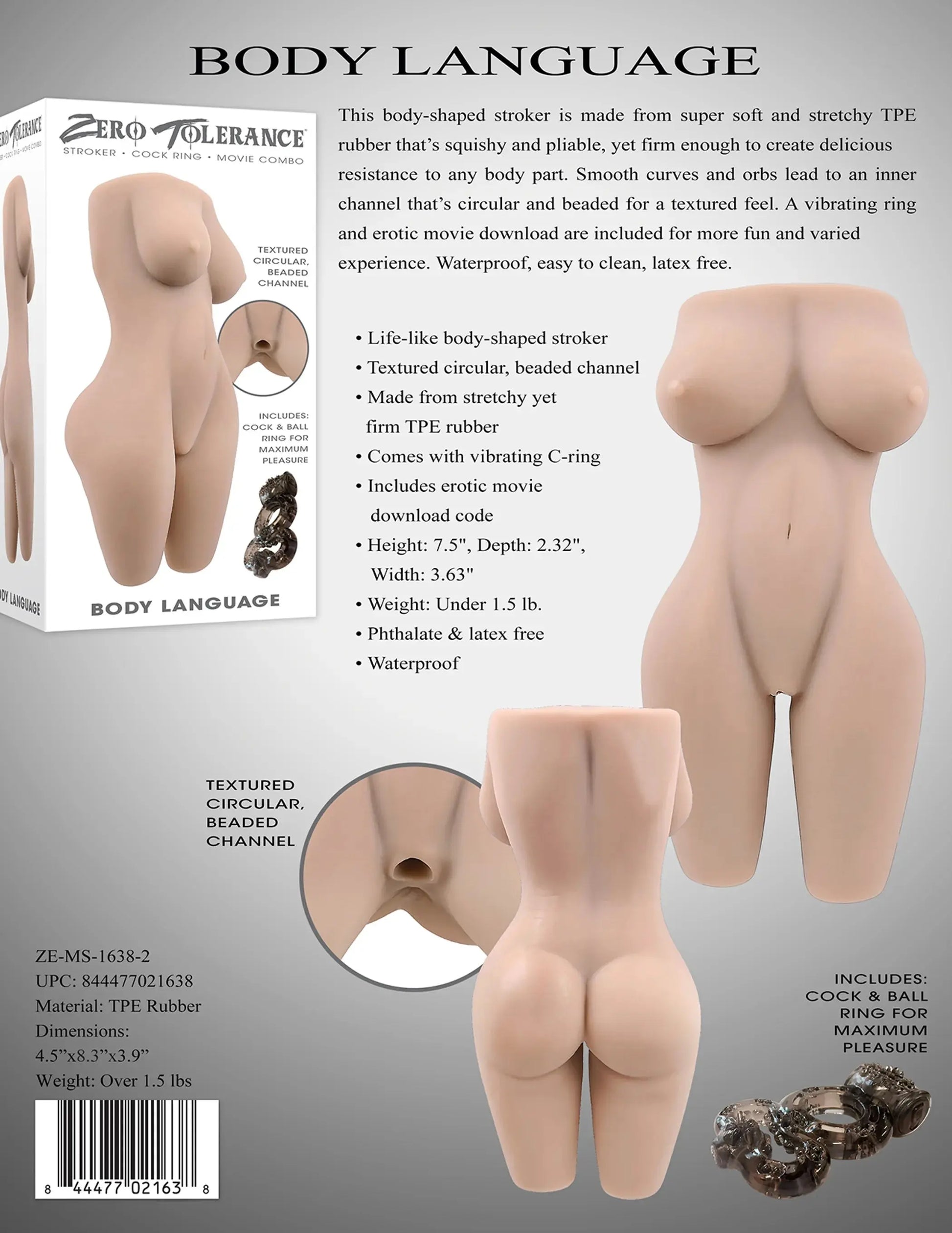 ZERO TOLERANCE BODY LANGUAGE LIGHT Evolved Novelties