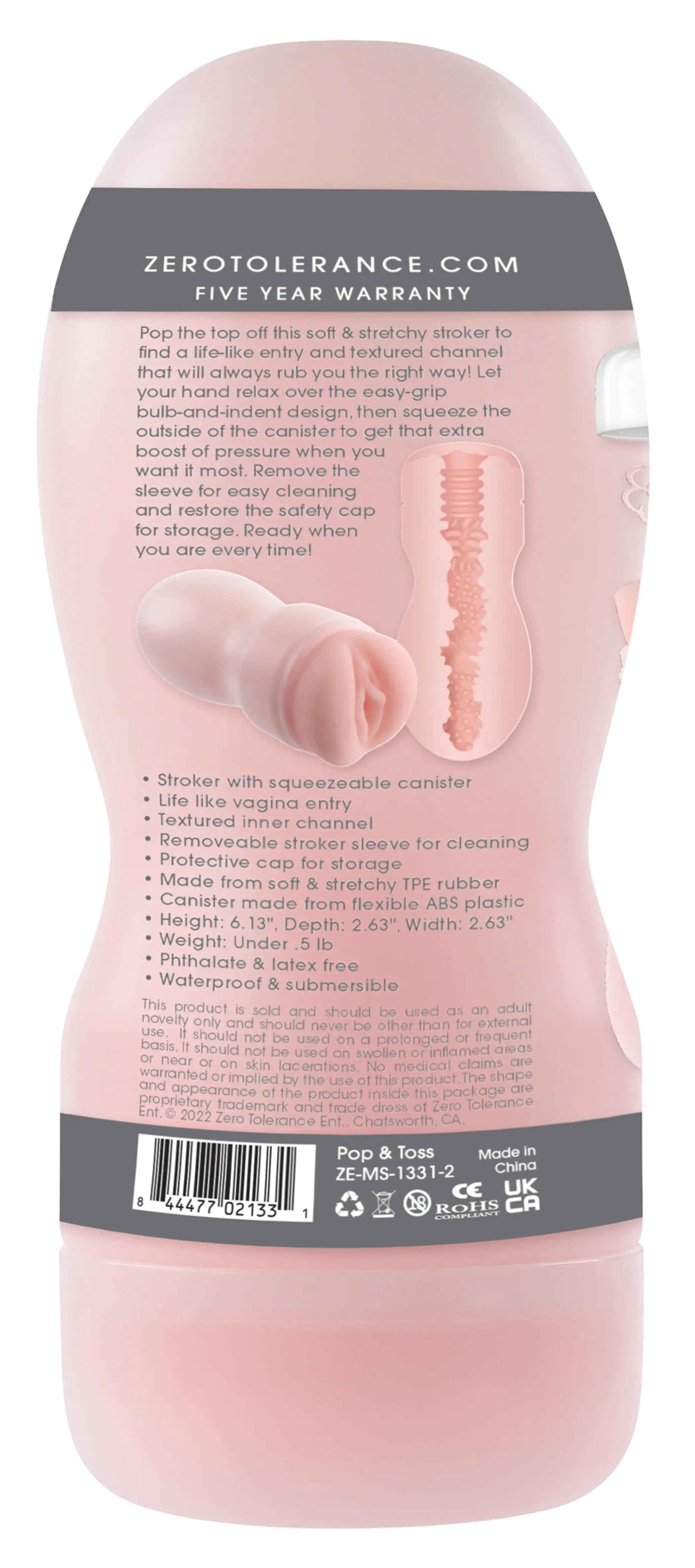 ZERO TOLERANCE POP & TOSS Evolved Novelties