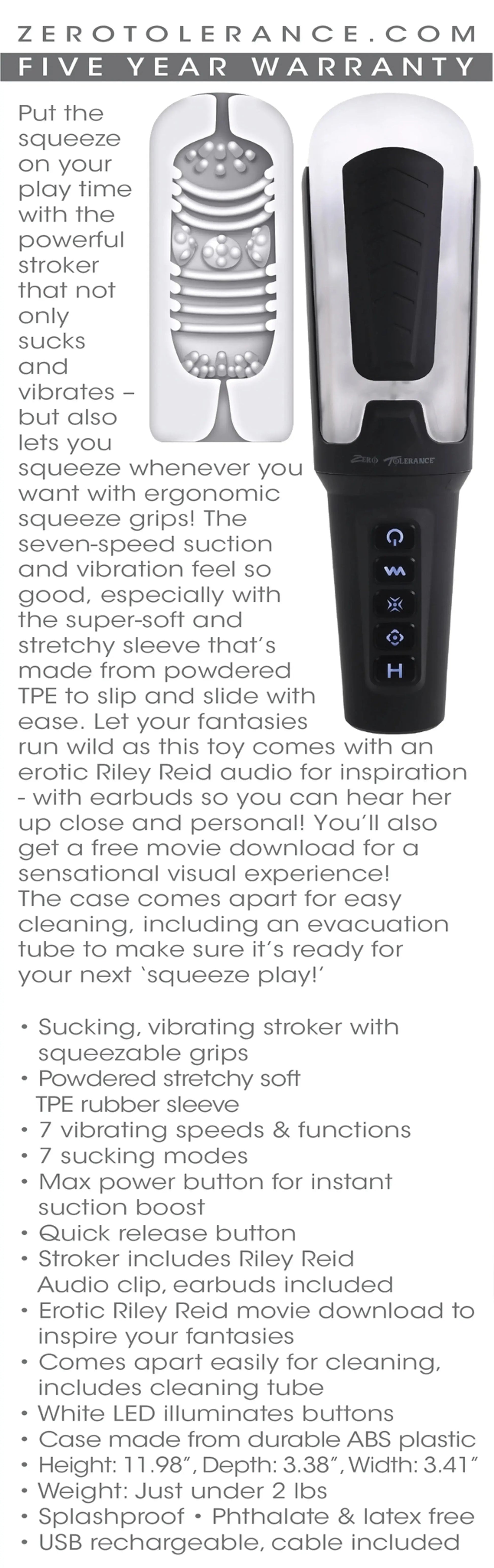 ZERO TOLERANCE SQUEEZE PLAY W/ RILEY REID Evolved Novelties