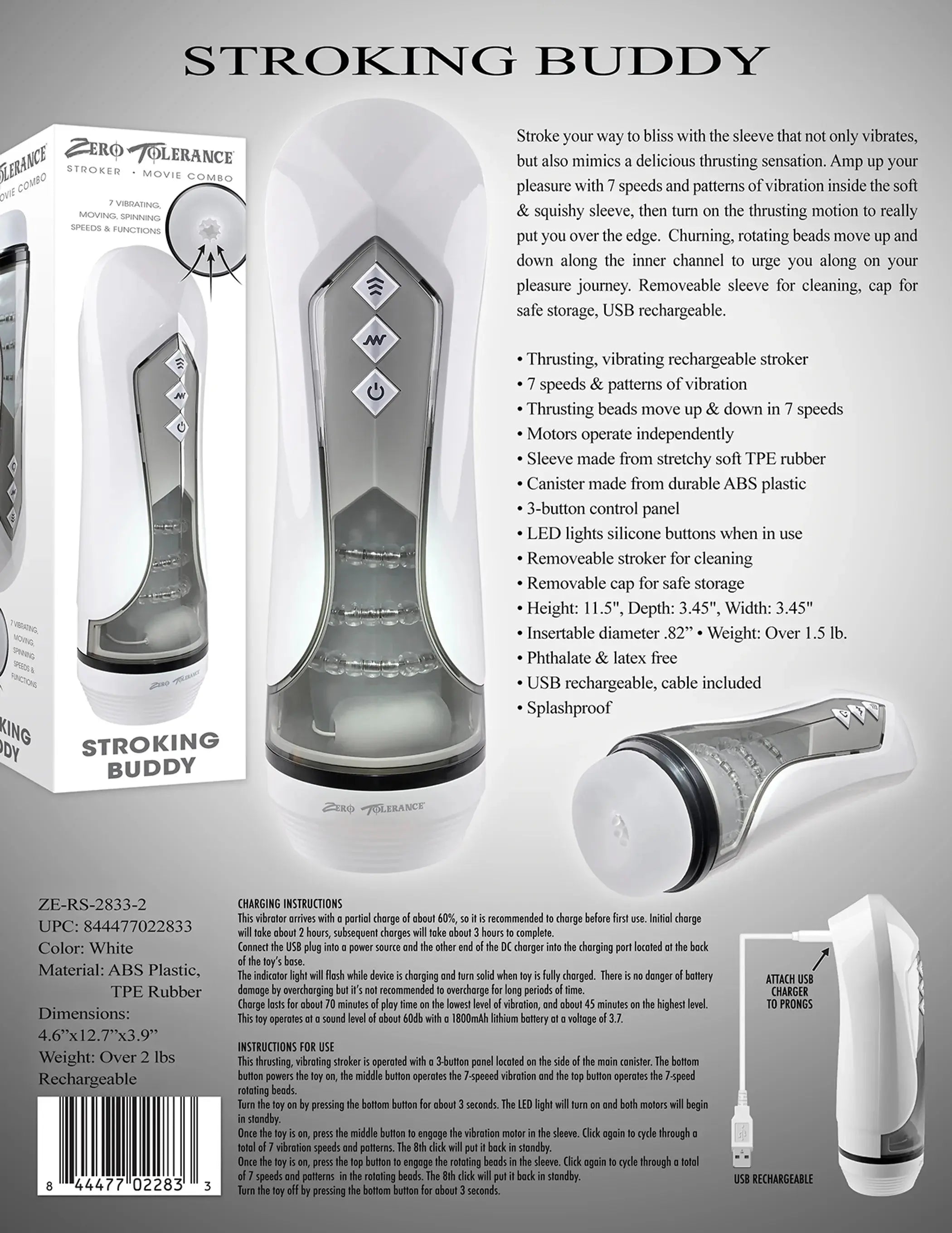 ZERO TOLERANCE STROKING BUDDY Evolved Novelties