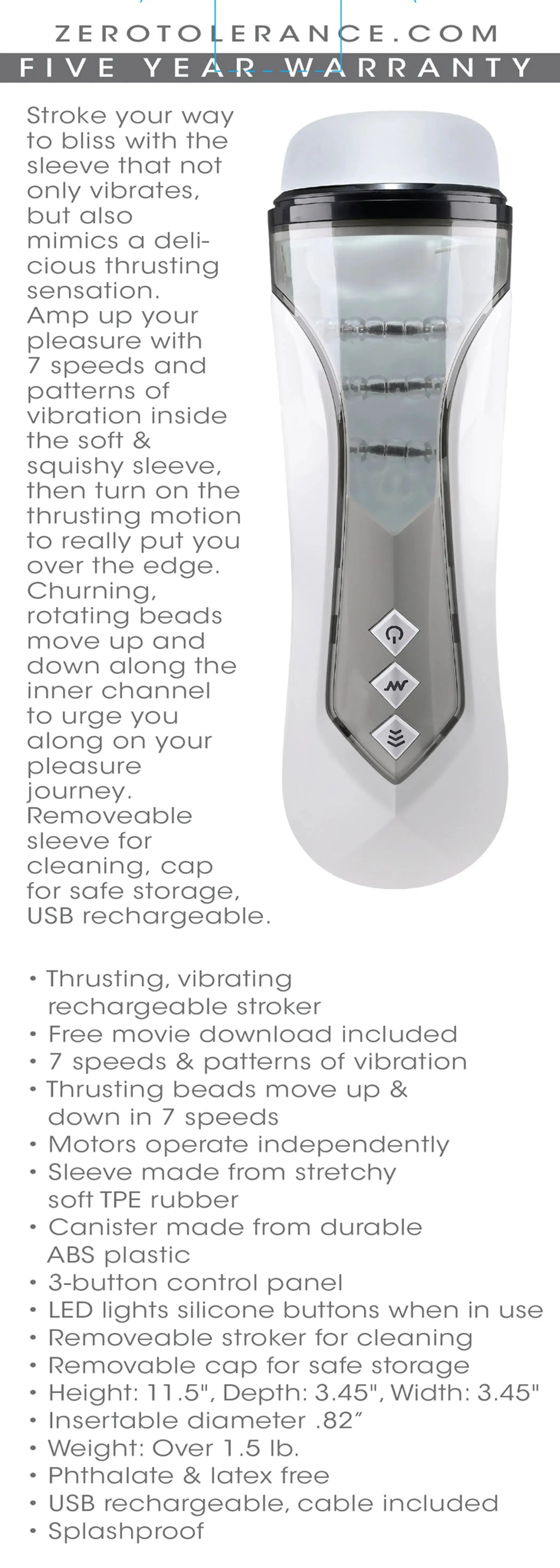 ZERO TOLERANCE STROKING BUDDY Evolved Novelties