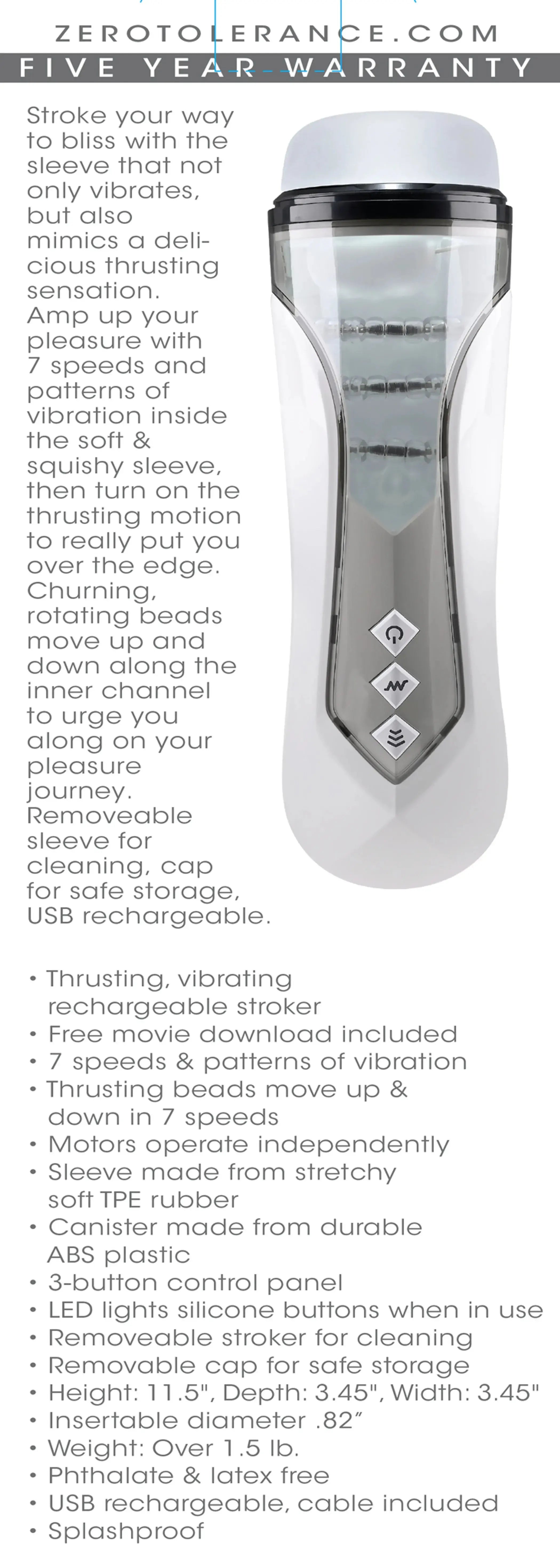 ZERO TOLERANCE STROKING BUDDY Evolved Novelties