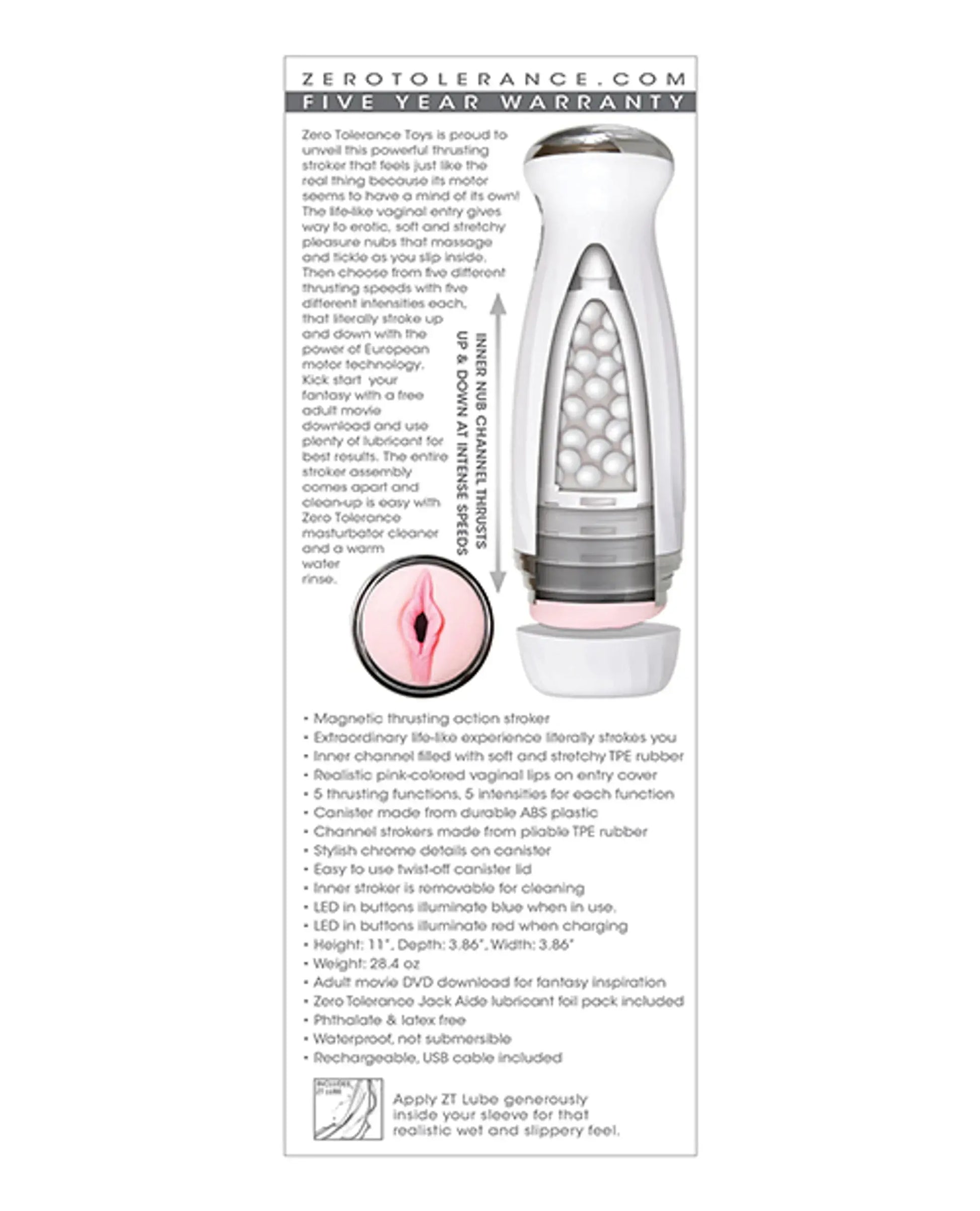 ZERO TOLERANCE THE THRUSTING STROKER Evolved Novelties